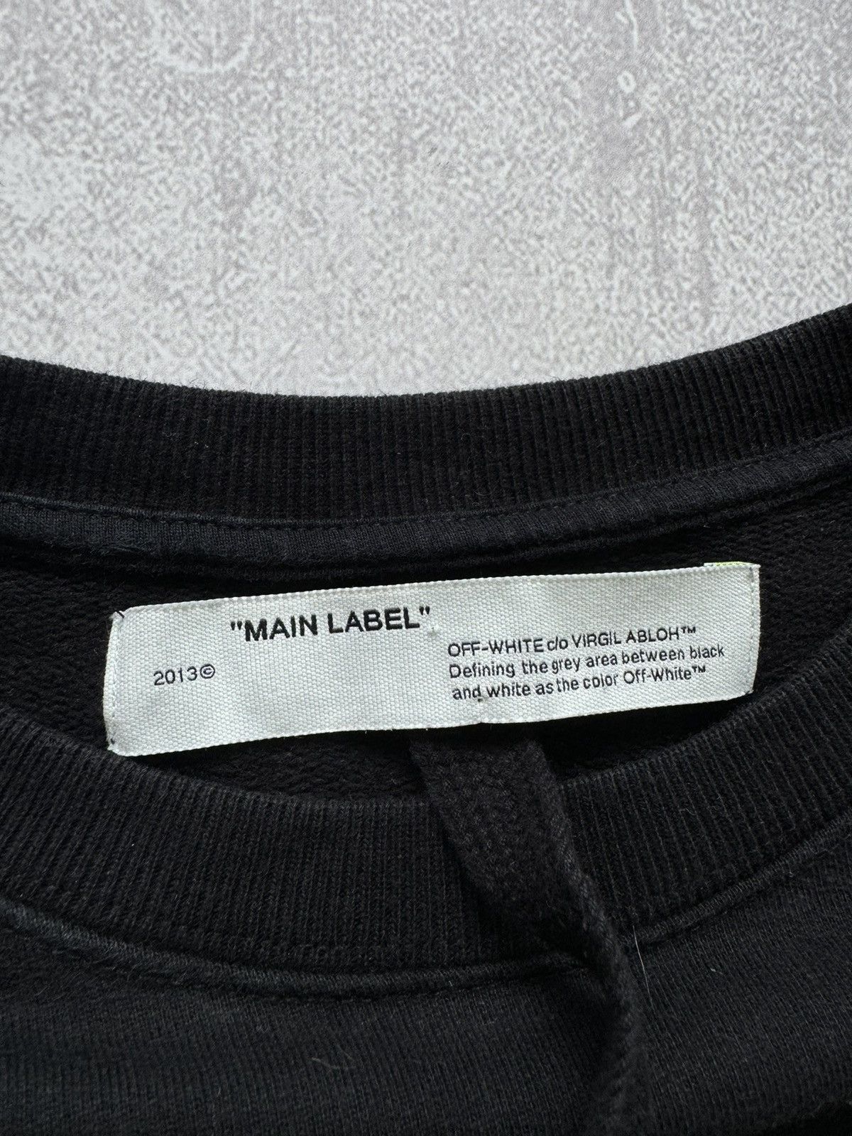 Designer × Off-White Off-White Black Sweatshirt Acrylic Arrow Big Logo Size US L / EU 52-54 / 3 - 10 Thumbnail