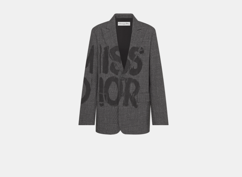 Dior o1w1db11225 451V18 Blazer in Gray/Black Size XL / US 12-14 / IT 48-50 - 1 Thumbnail