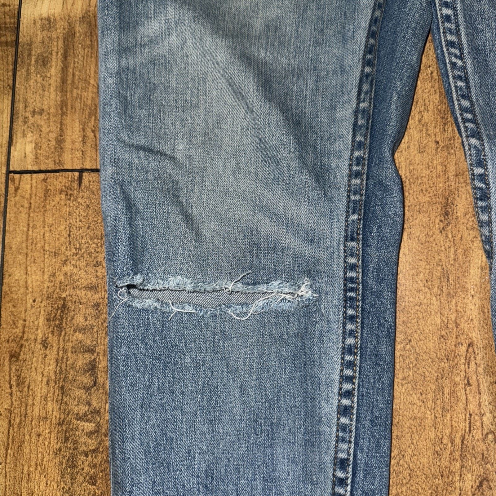 Cheap Monday Cheap Monday Tight Skinny Fit Jeans Blue Distressed 32x32 Size US 32 / EU 48 - 5 Thumbnail
