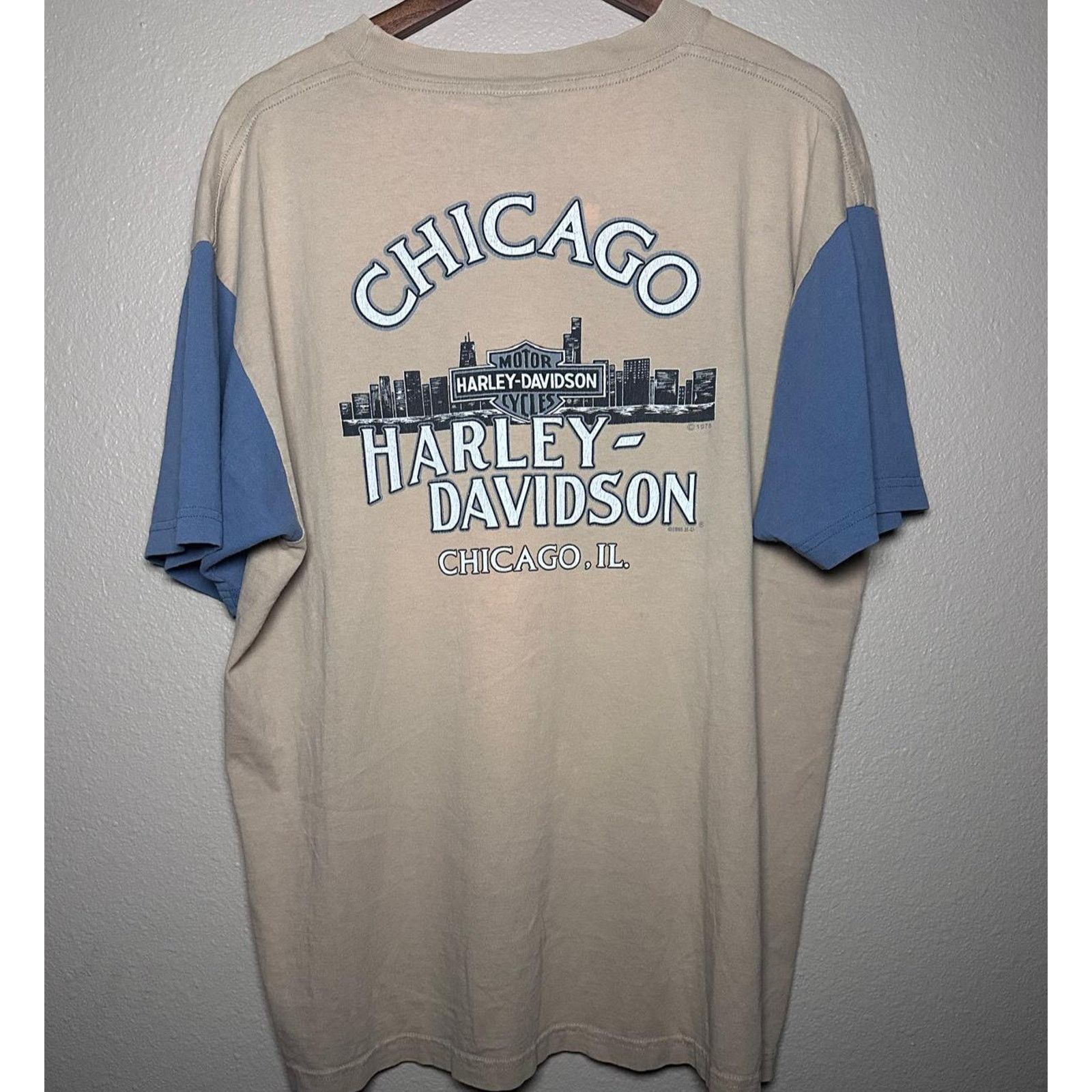 Harley Davidson 🏙️ Harley-Davidson Two-Tone Tee – Size XL Size US XL / EU 56 / 4 - 2 Thumbnail