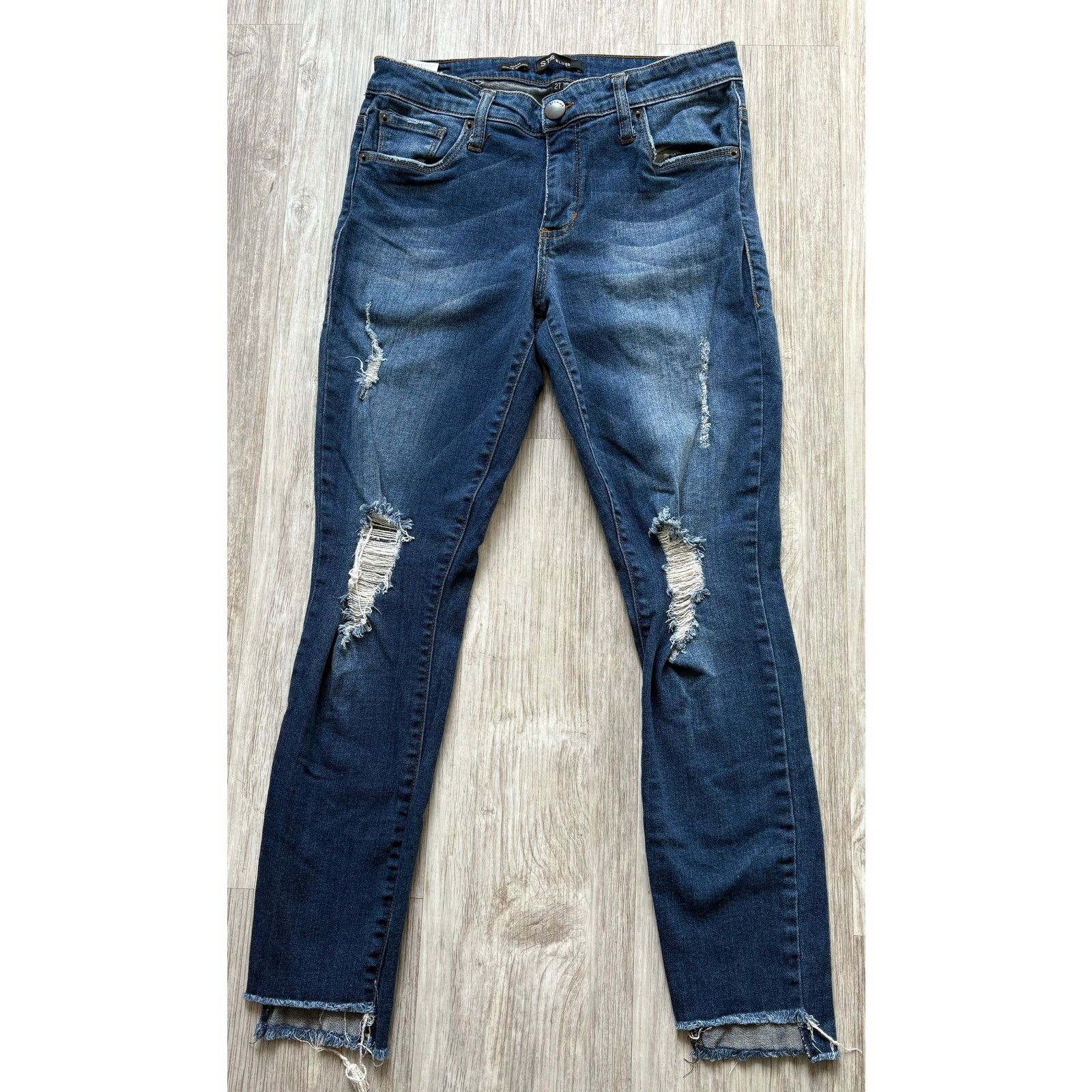Other STS Blue | Women’s Distressed Emma Ankle Skinny Jeans | 27 Size 27" / US 4 / IT 40 - 2 Thumbnail