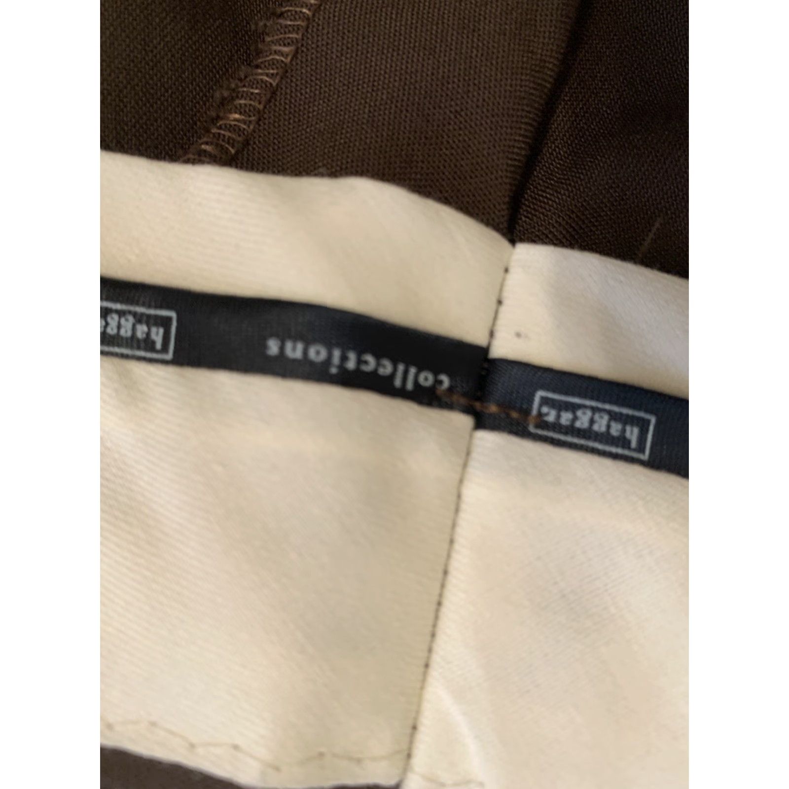 Haggar Haggar Men Brown Pleated Front Dress Pants Size 36 x 34, Regular, Classic Fit, Straight Leg, Zip, Pockets, Machine Washable, Vintage No Size US 36 / EU 52 - 6 Thumbnail