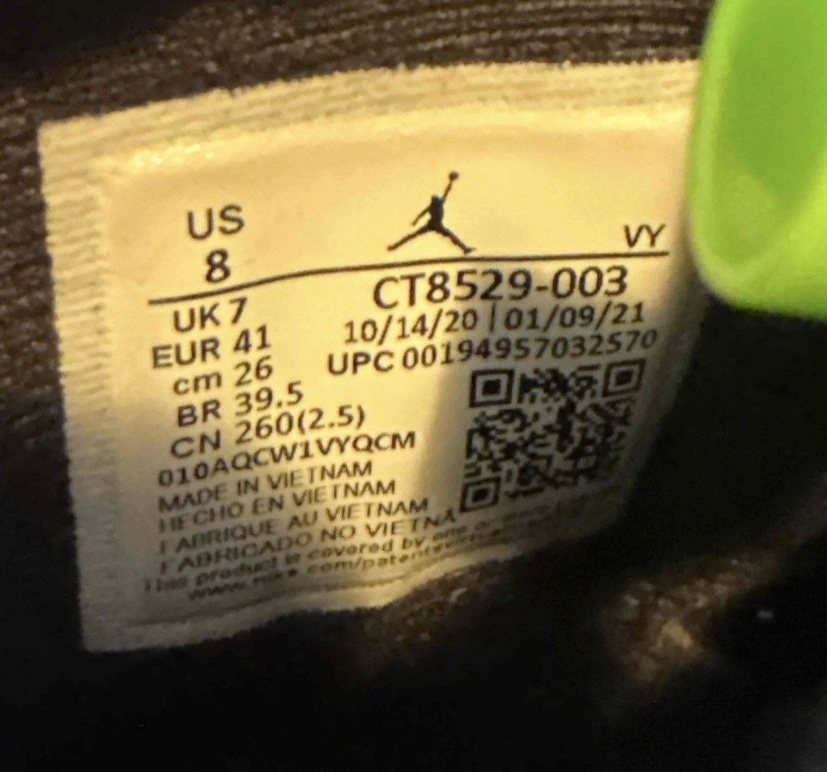 Jordan Brand Jordan 6 Electric Green Size US 8 / EU 41 - 6 Thumbnail
