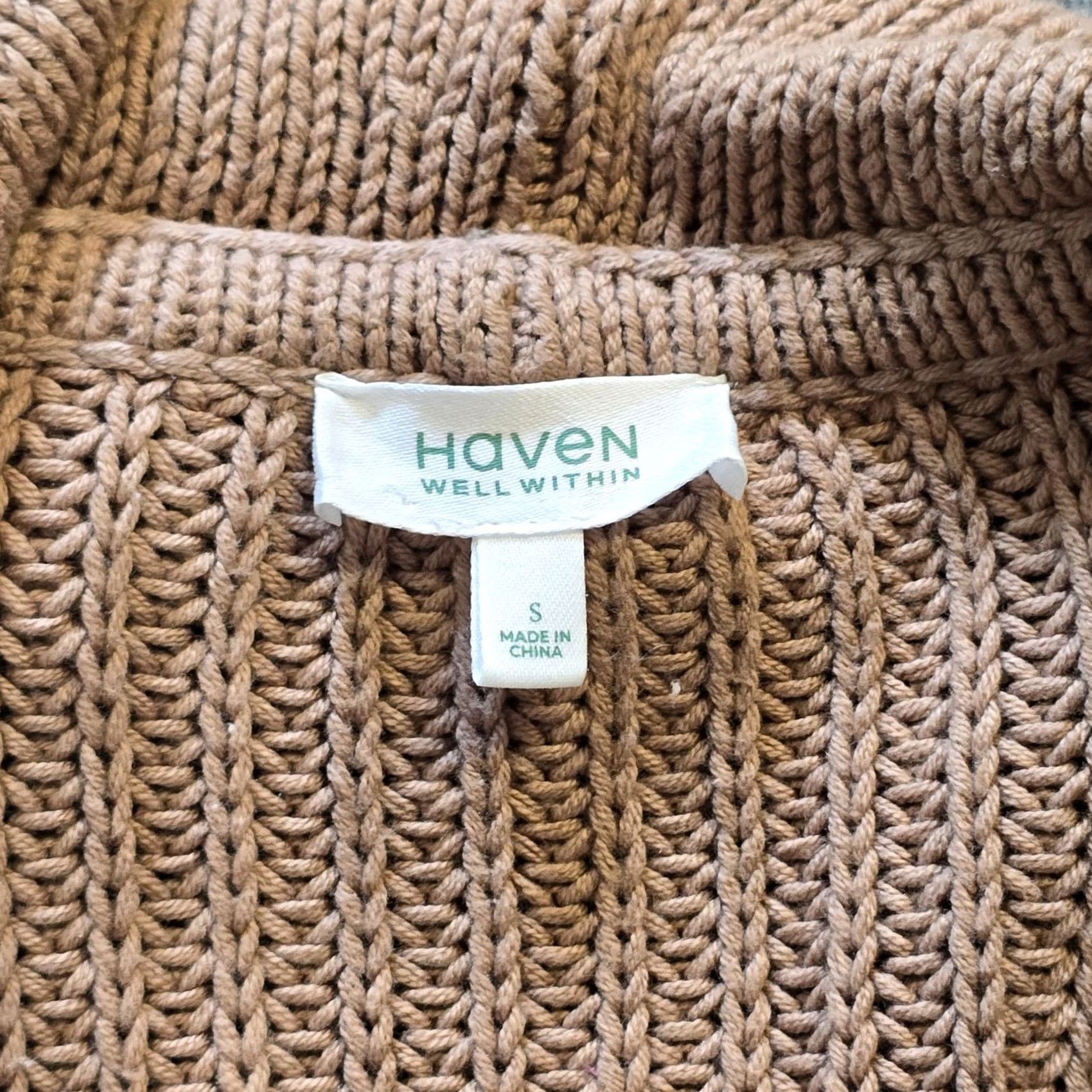Vintage Haven Sweater Cardigan Women Large Brown Chunky Knit Pockets Capsule Casual Knitwear Winter Fall Spring Size L / US 10 / IT 46 - 3 Thumbnail
