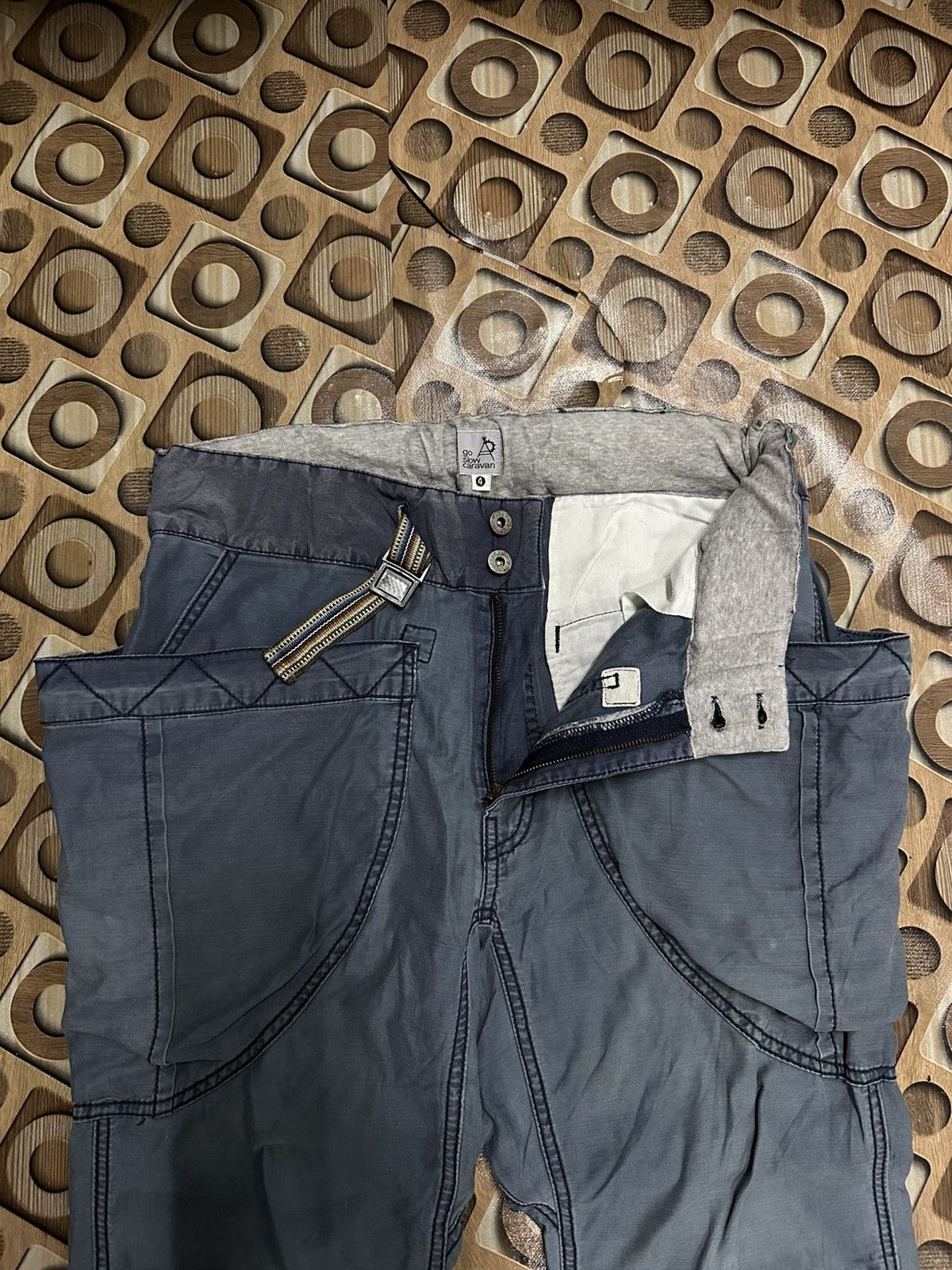 go slow caravan BIG POCKET ‼️Vintage GO SLOW CARAVAN Japan Faded Ankle Pants Size US 33 - 8 Thumbnail