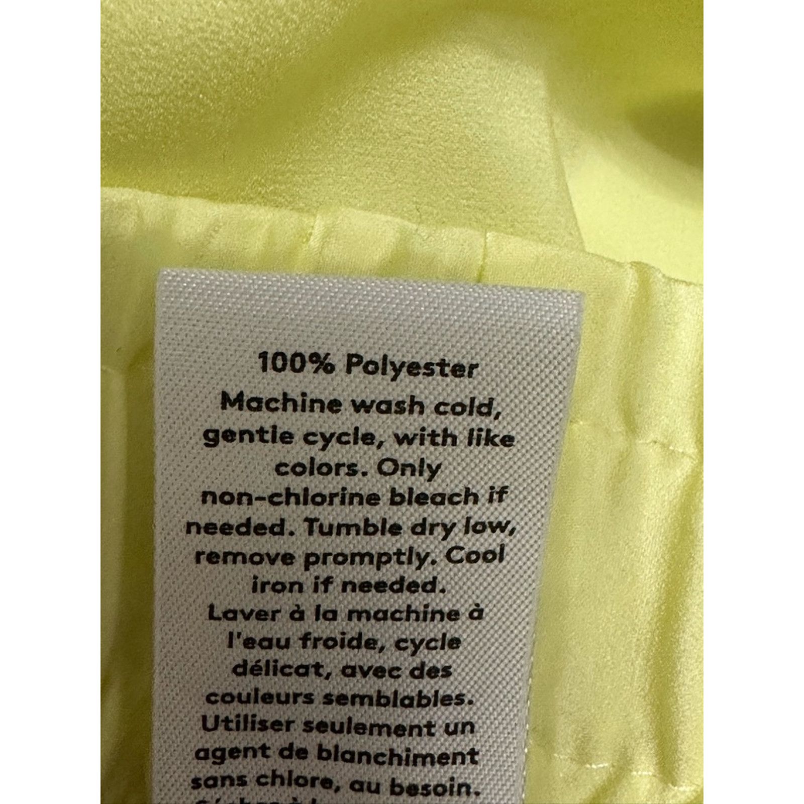 Other Open Edit Lounge Pant Drawstring Satin Solid Yellow W S NWOT Size 28" / US 6 / IT 42 - 8 Thumbnail