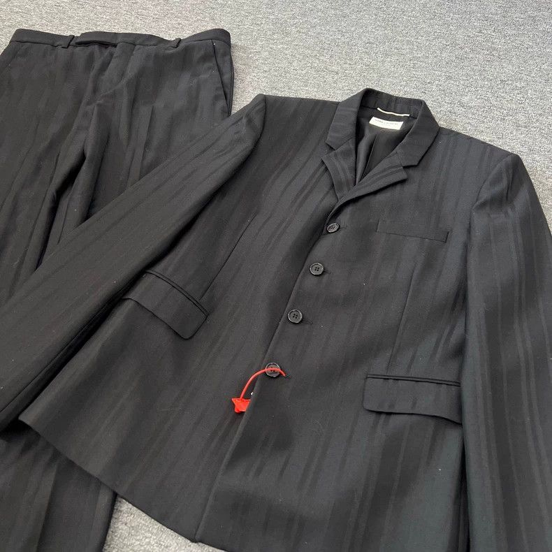Yves Saint Laurent Saint Laurent Dark stripe suit 2501-Nextarrow Size 48R - 3 Thumbnail