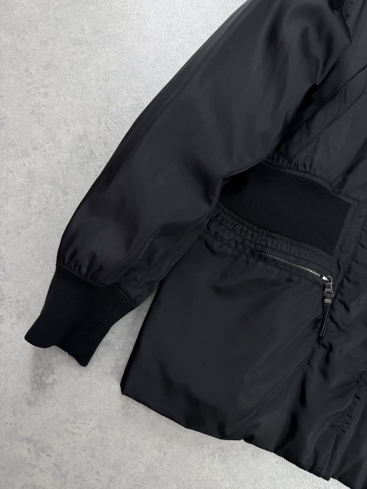 Prada Prada Women Black Nylon Jacket Zip Button Front IT 44 Size M / US 6-8 / IT 42-44 - 4 Thumbnail