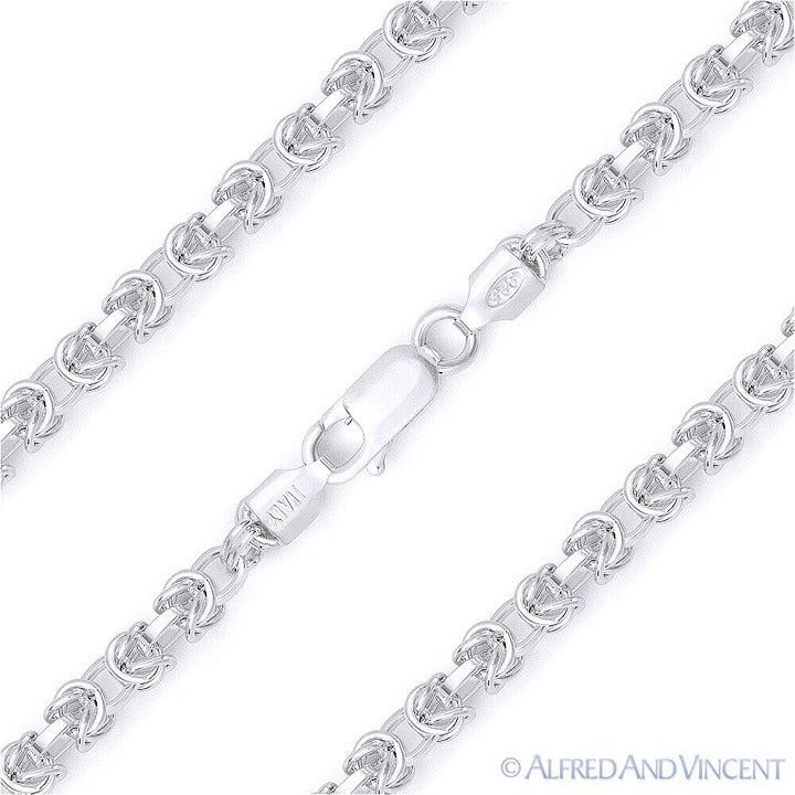 Other Byzantine Bali Link Chain Bracelet in .925 Sterling Silver Size ONE SIZE - 1 Thumbnail