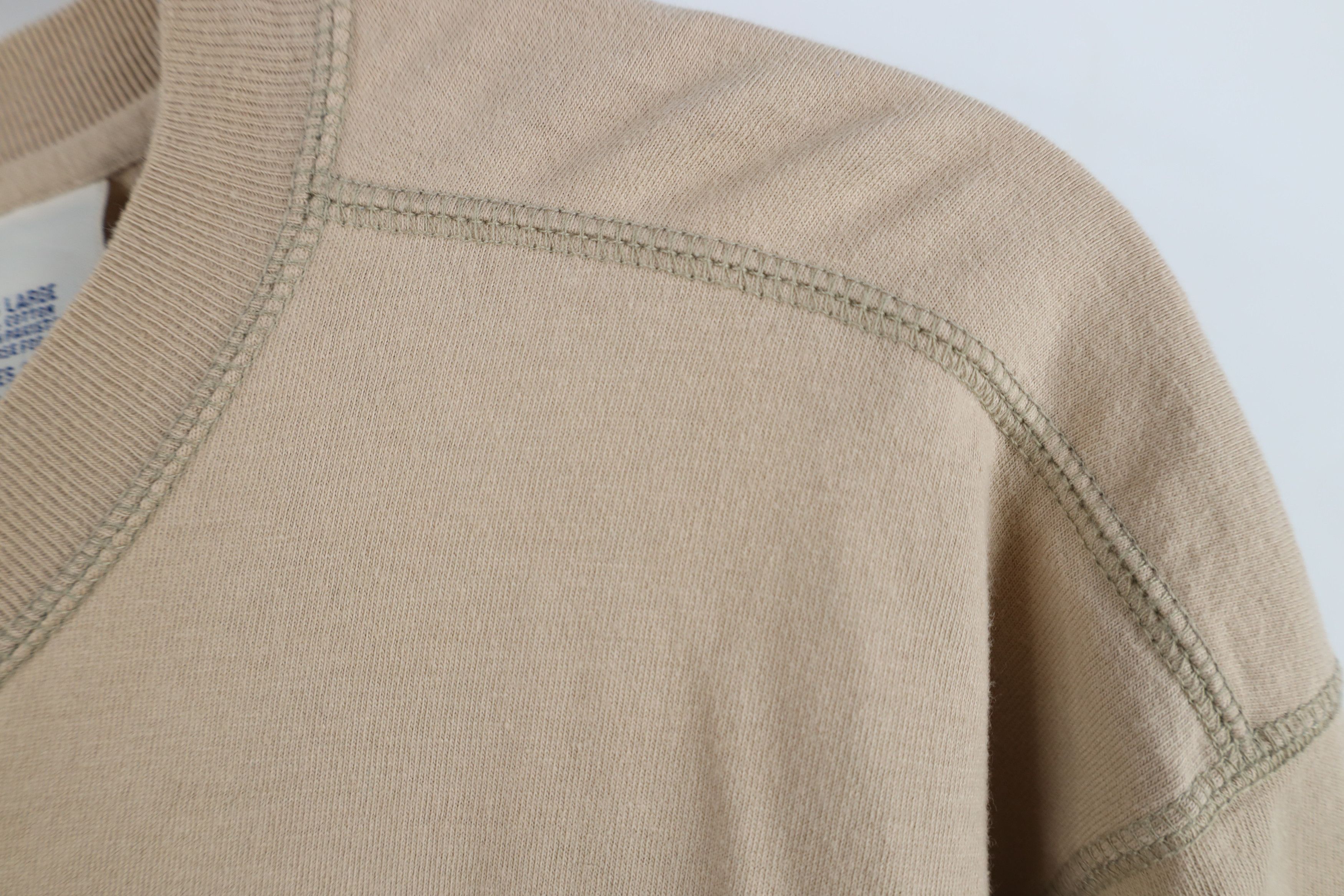 Vintage Vintage 90s Streetwear Baggy Henley T-Shirt Beige Khaki Size US L / EU 52-54 / 3 - 9 Thumbnail