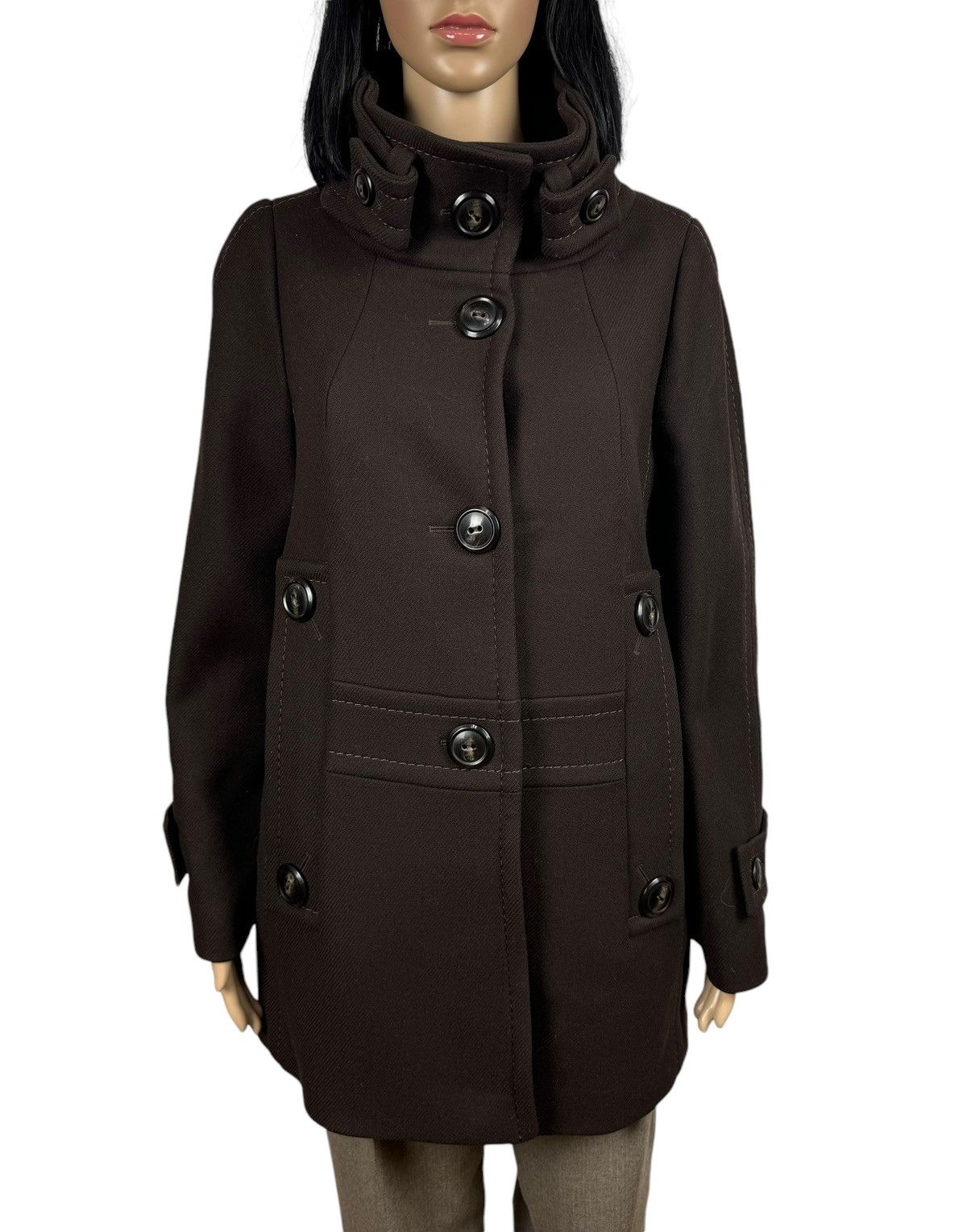 Escada Escada New Wool Brown Coat Women size D40 IT46 Size L / US 10 / IT 46 - 2 Thumbnail