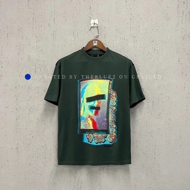 Prada FW18 Graphic Print T-Shirt in Green Size US M / EU 48-50 / 2 - 1 Thumbnail