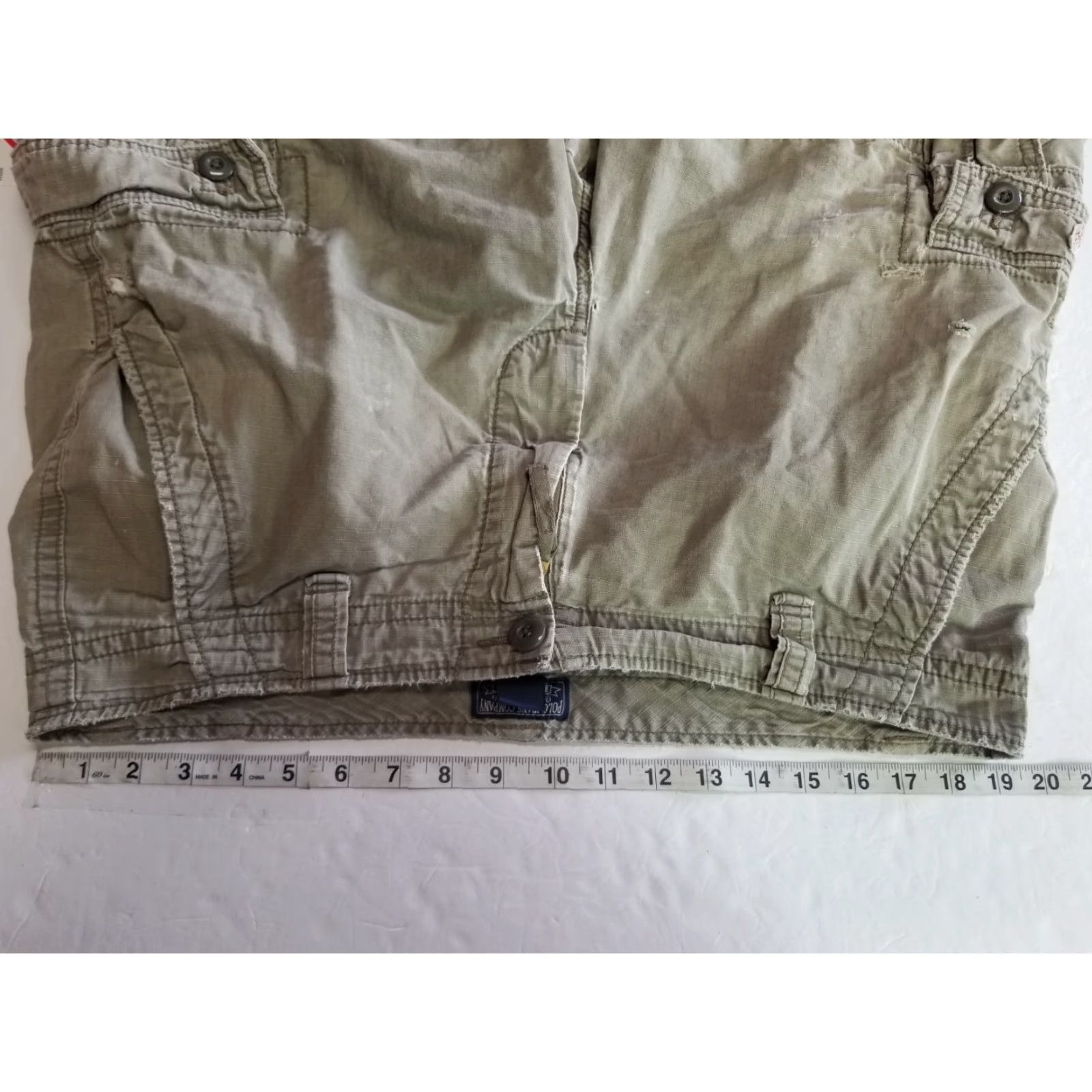 Polo Ralph Lauren VINTAGE Polo Ralph Lauren Cargo Shorts 36 Khaki Canvas Distressed Cargo Pocket Men Regular Belt Loops Brown Short Size US M / EU 48-50 / 2 - 3 Thumbnail