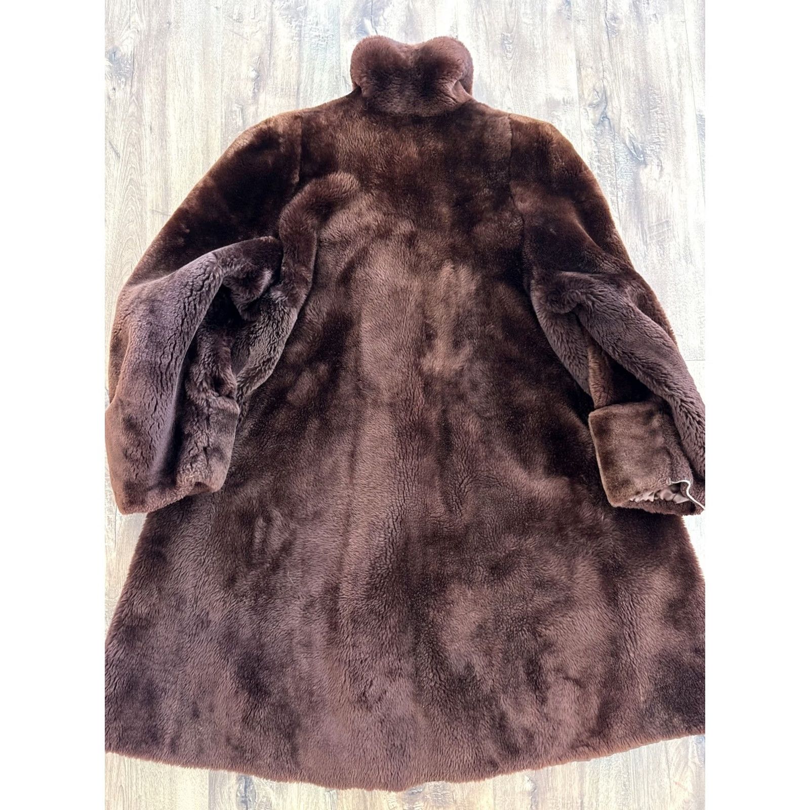 Vintage VINTAGE LASKIN MOULTON Coat 1940s Brown Lamb Fur Trench Coat Size L / US 10 / IT 46 - 5 Thumbnail