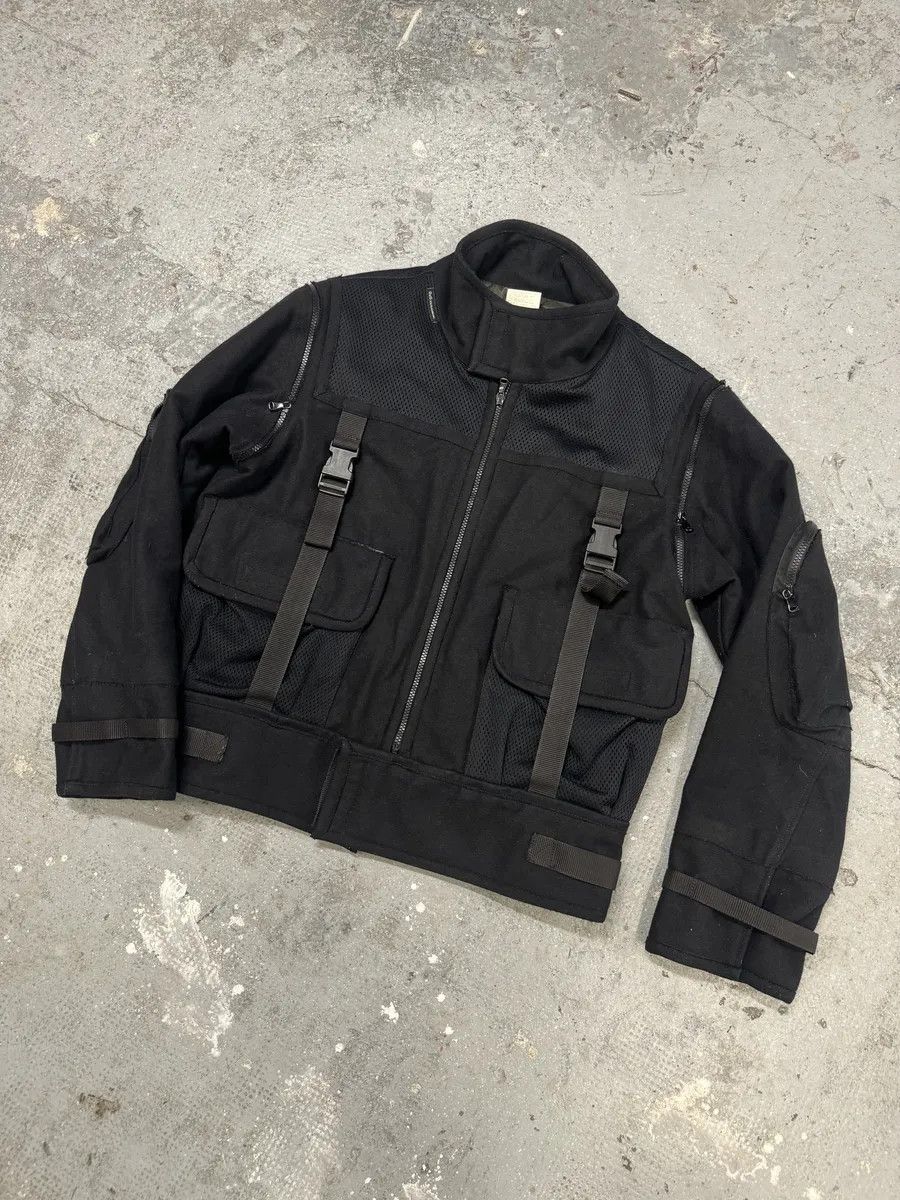 Dolce & Gabbana AW2004 Dolce & Gabbana Navy Strap Bondage Bomber Jacket with Detachable Sleeves Size US M / EU 48-50 / 2 - 6 Thumbnail