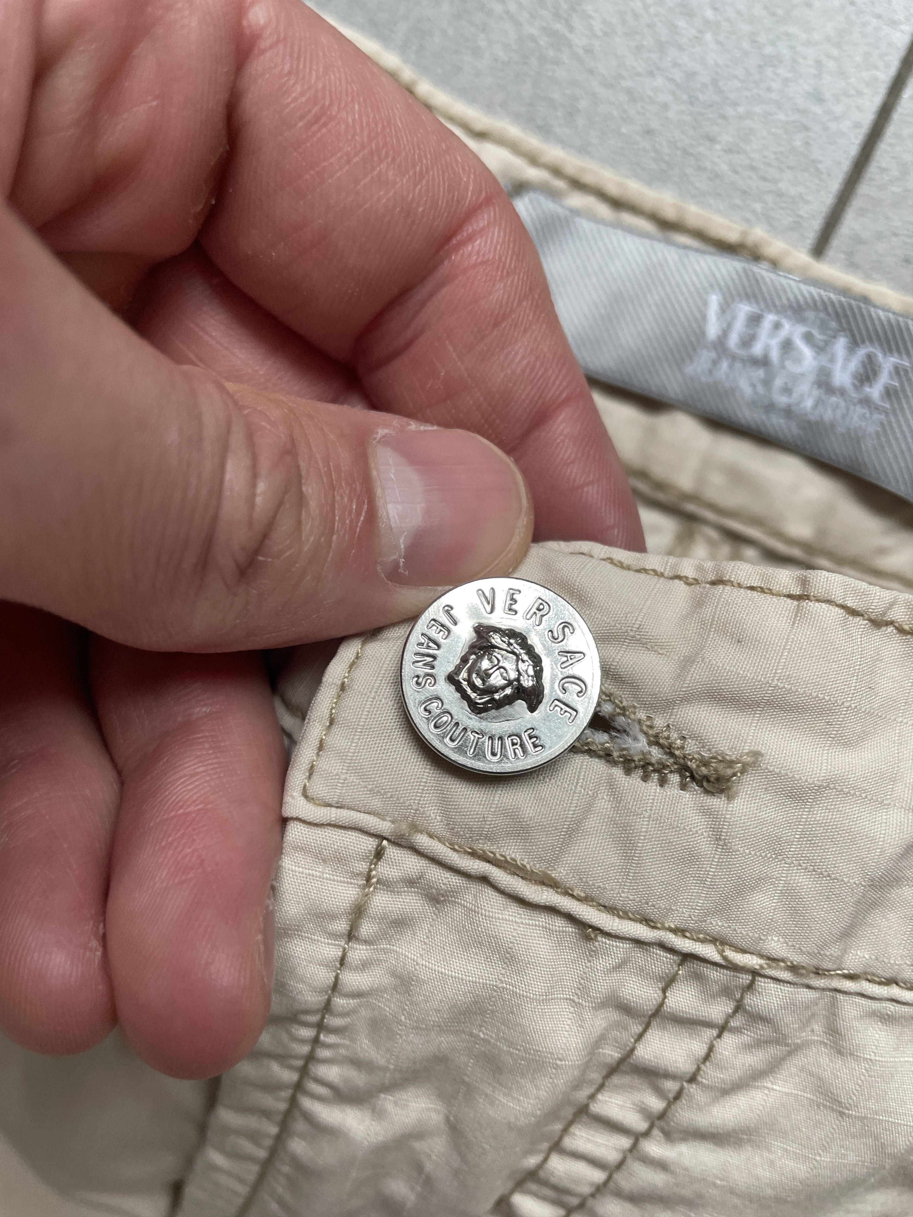 Versace Jeans Couture VERSACE JEANS COUTURE WIDE BEIGE CASUAL PANTS Size US 36 / EU 52 - 6 Thumbnail