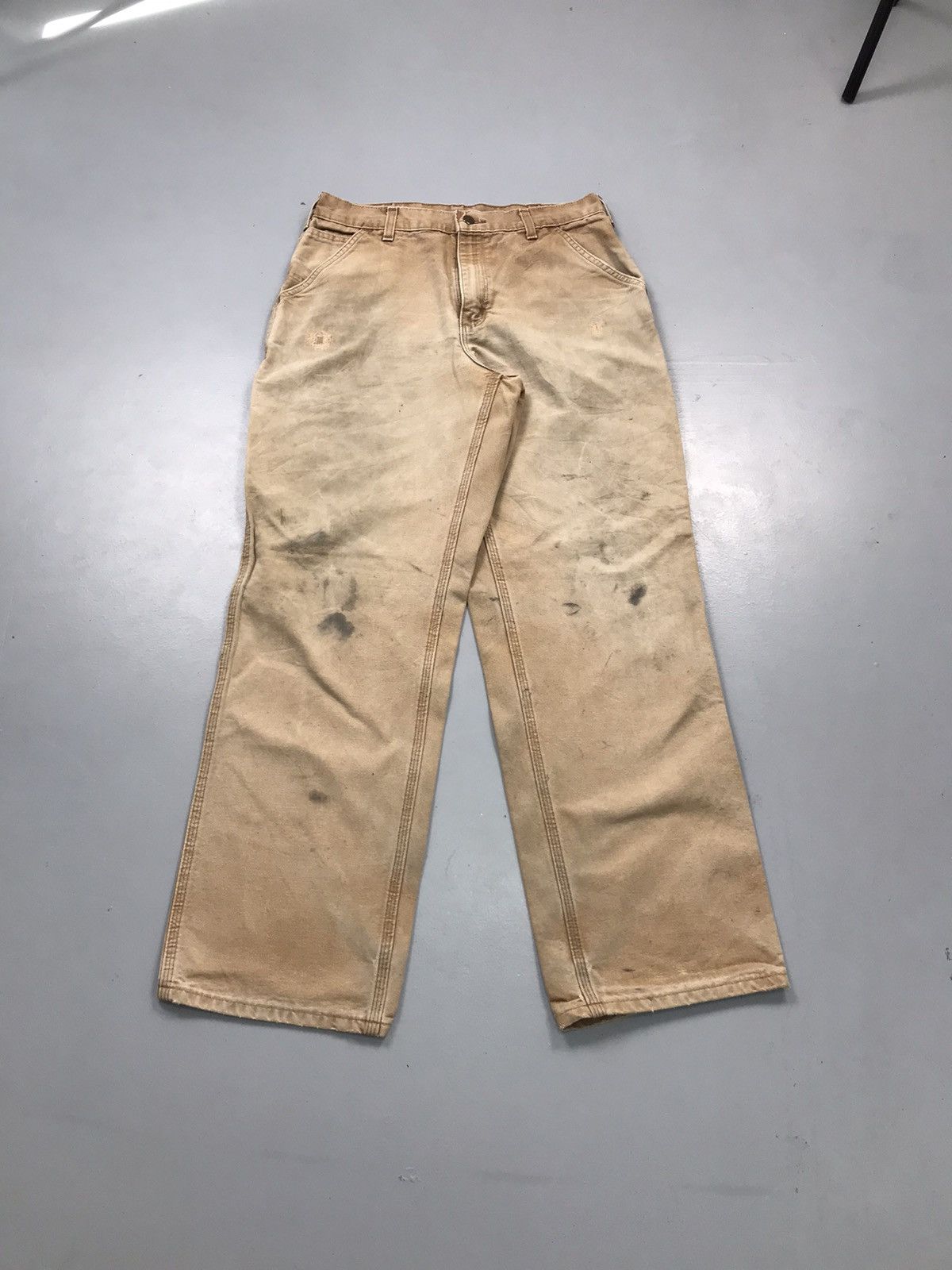 Carhartt Sun fade Vintage Carhartt B11 BRN carpenter denim Size US 34 / EU 50 - 1 Thumbnail