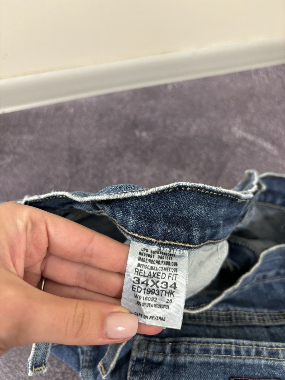 Dickies Vintage Dickies Y2K Relaxed Fit Faded Blue Work Baggy Jeans Size US 34 / EU 50 - 16 Thumbnail