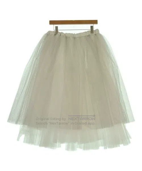 Comme des Garcons Comme Des Garcons size L White retro tulle half skirt Size 22" - 1 Thumbnail