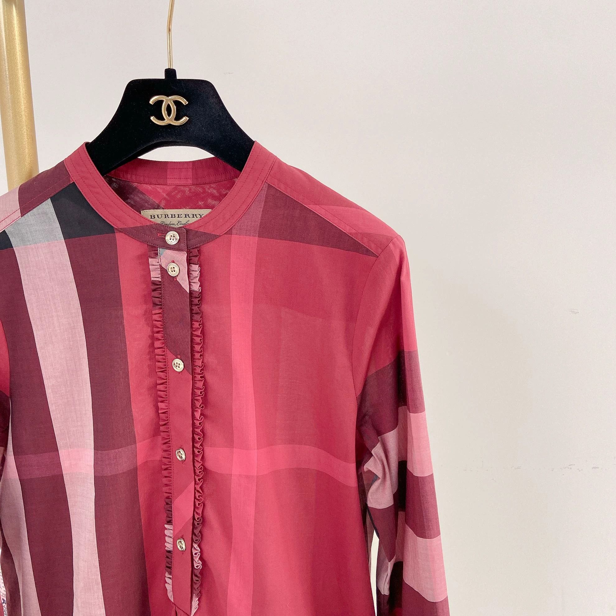 Burberry Burberry color blocked check shirt UK6 8594 Size XS / US 0-2 / IT 36-38 - 3 Thumbnail