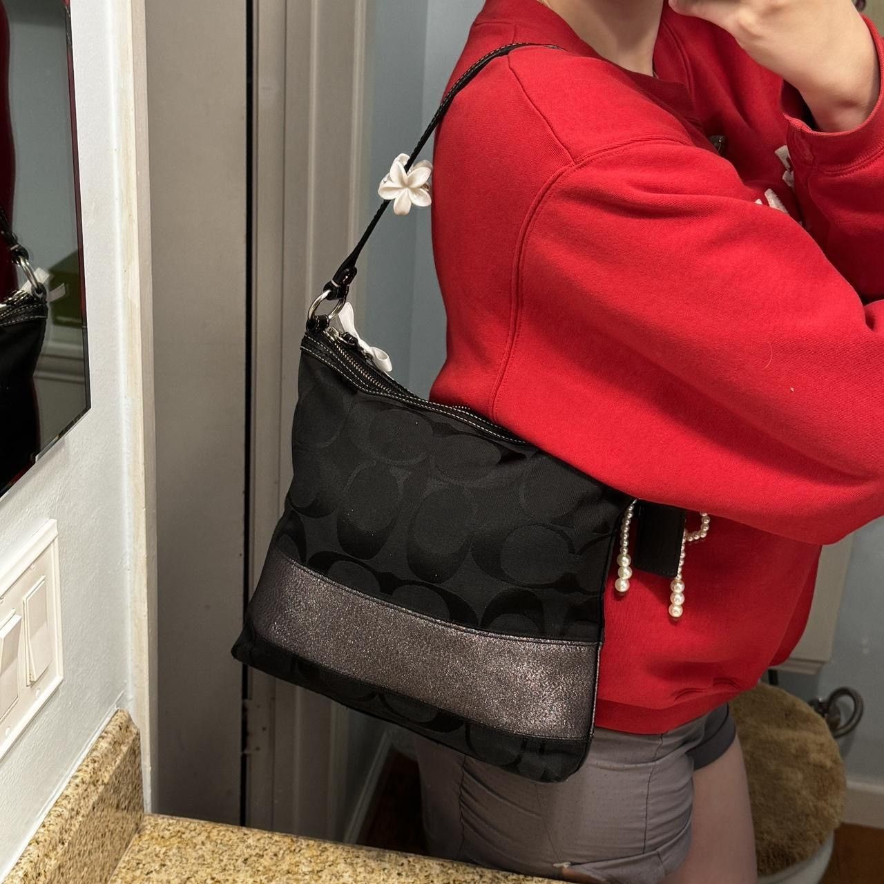 Coach Y2k Coach Black Monogramed Canvas Bag Size ONE SIZE - 8 Thumbnail