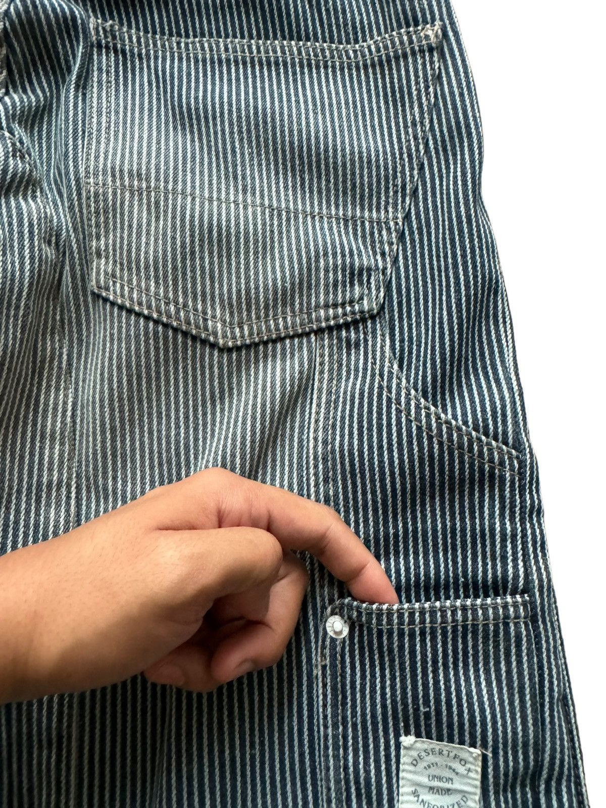 PPFM PPFM DOUBLE KNEE MULTI POCKET WORKWEAR HICKORY STRIPE PANTS Size US 28 / EU 44 - 10 Thumbnail