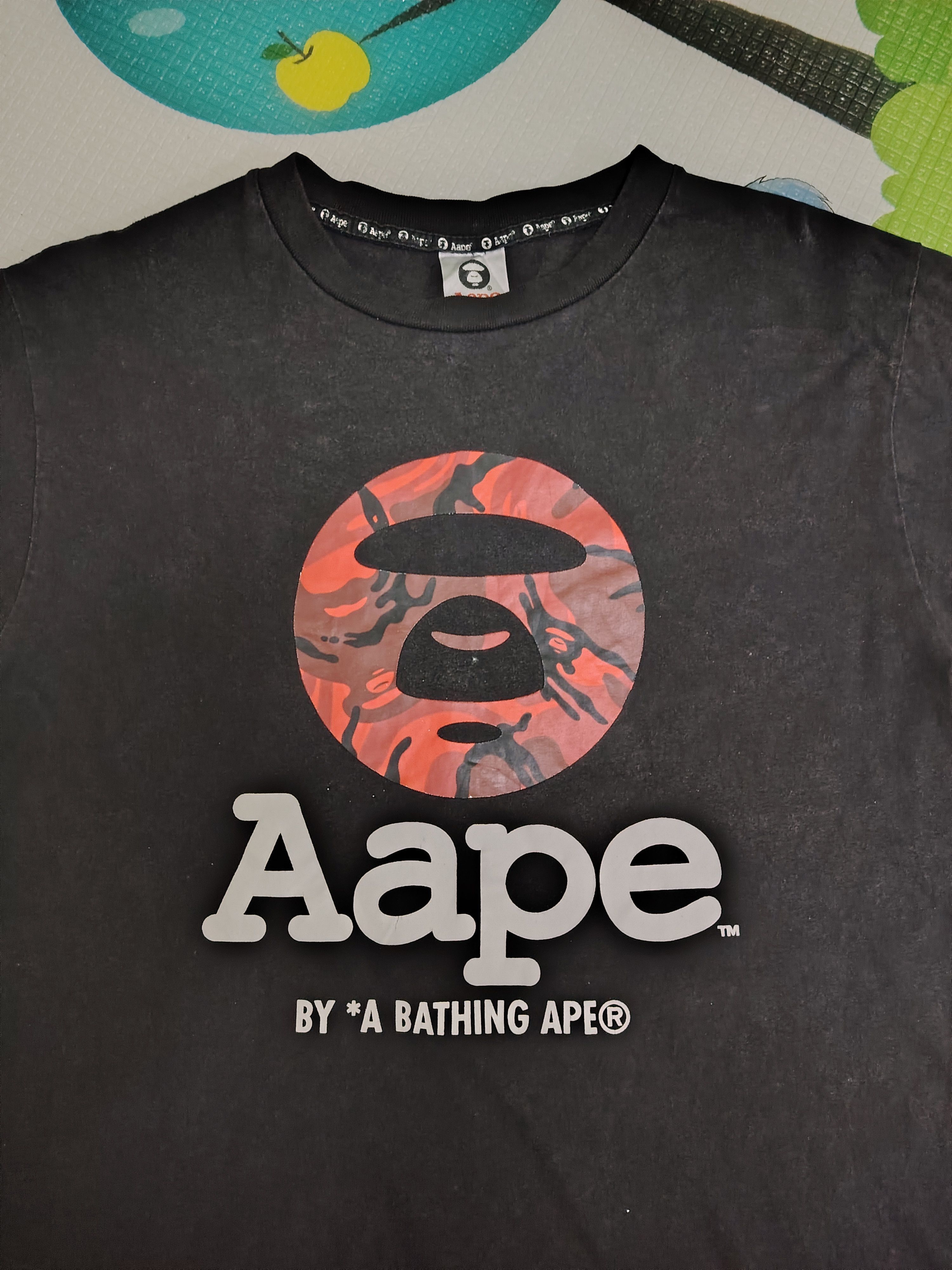 Aape Aape by Bathing Ape Red Logo T-Shirt Size XL Color Black Size US XL / EU 56 / 4 - 3 Thumbnail
