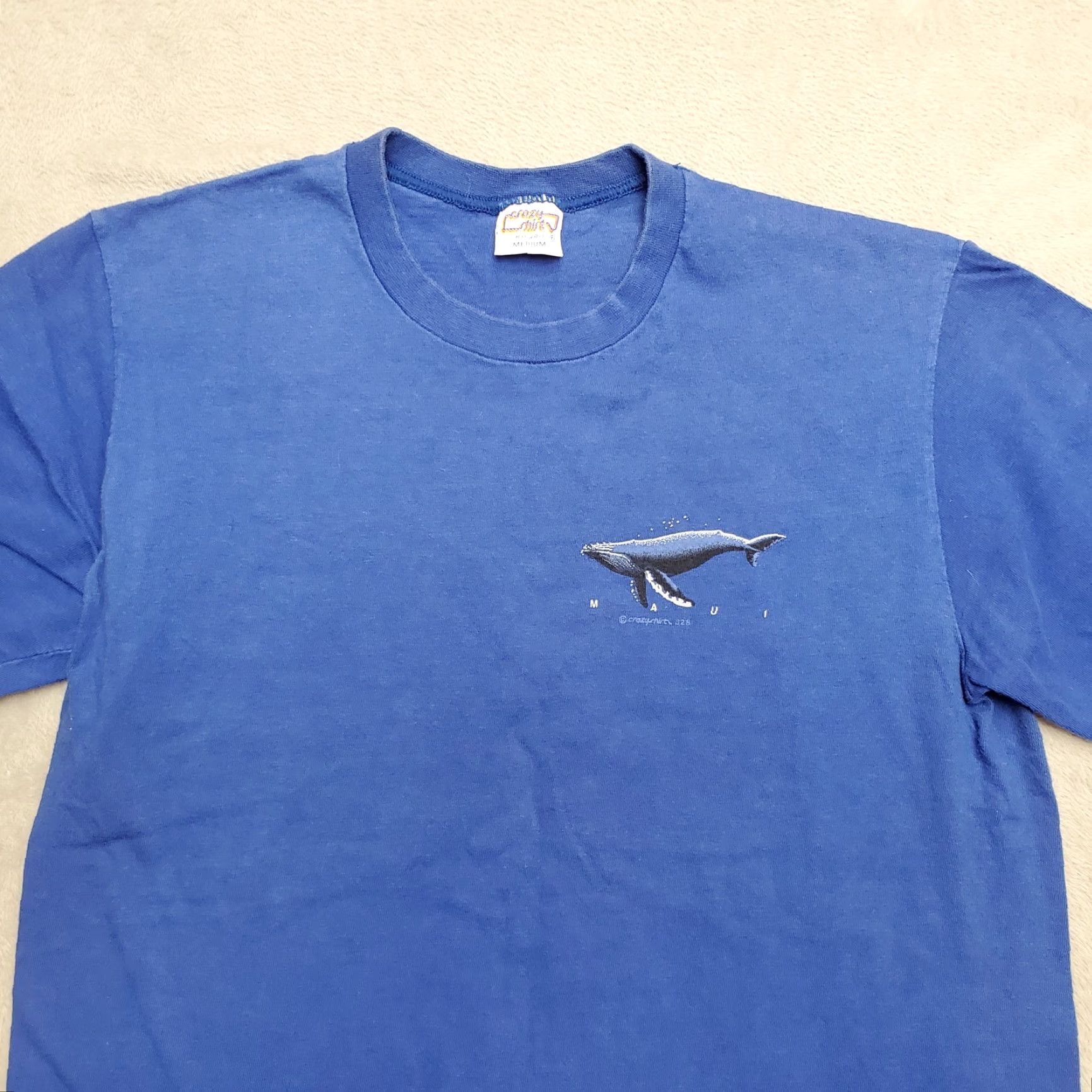 Vintage VINTAGE Crazy Shirts Shirt Mens M Blue Orca Whale Nature TEE Crewneck Outdoor Casual 90s USA American Graphic Print Short Sleeve Cotton Jersey Vintage Size US M / EU 48-50 / 2 - 3 Thumbnail