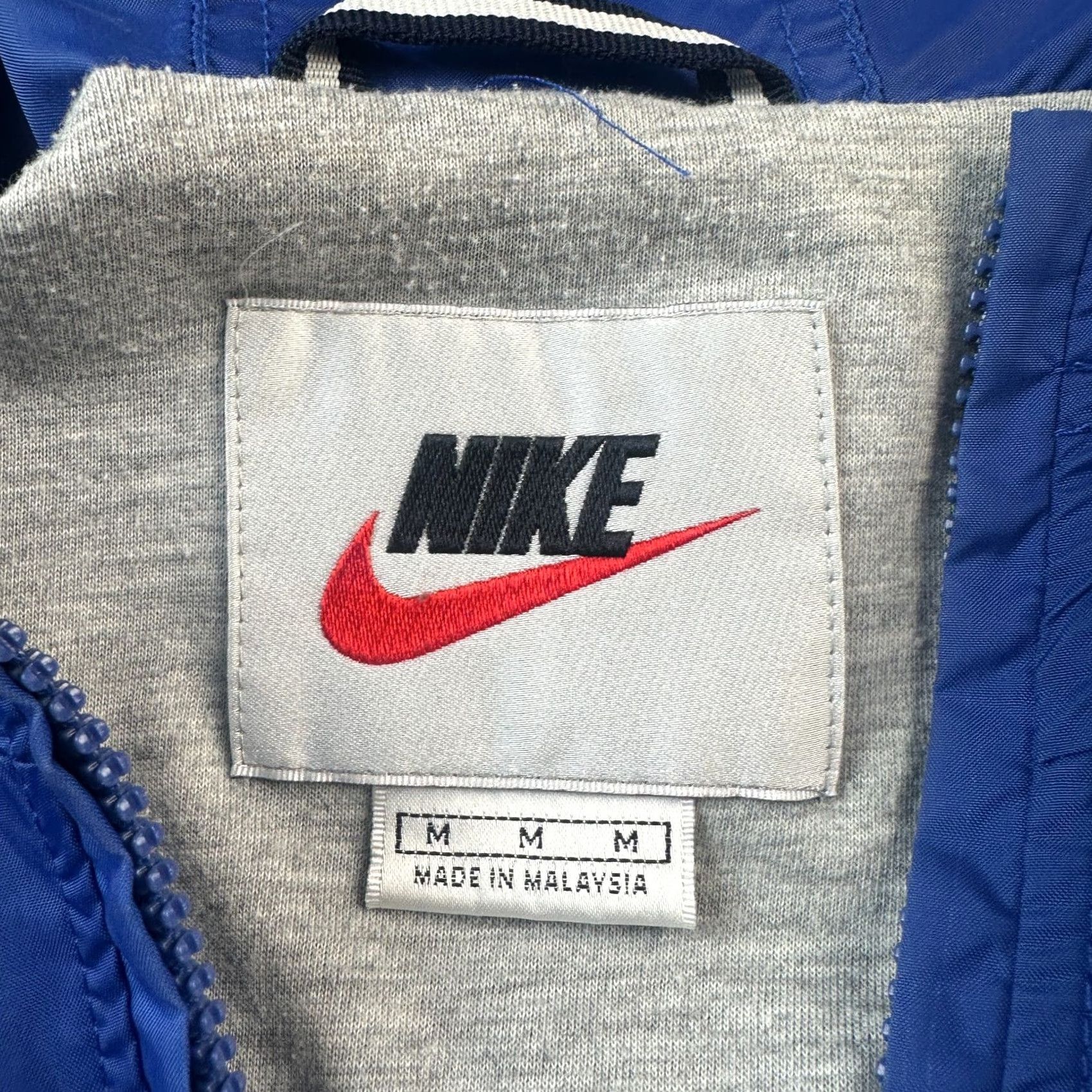 Nike VINTAGE Nike Jacket Mens M Blue Windbreaker Hoodie Fleece Lined Track Size US M / EU 48-50 / 2 - 6 Thumbnail