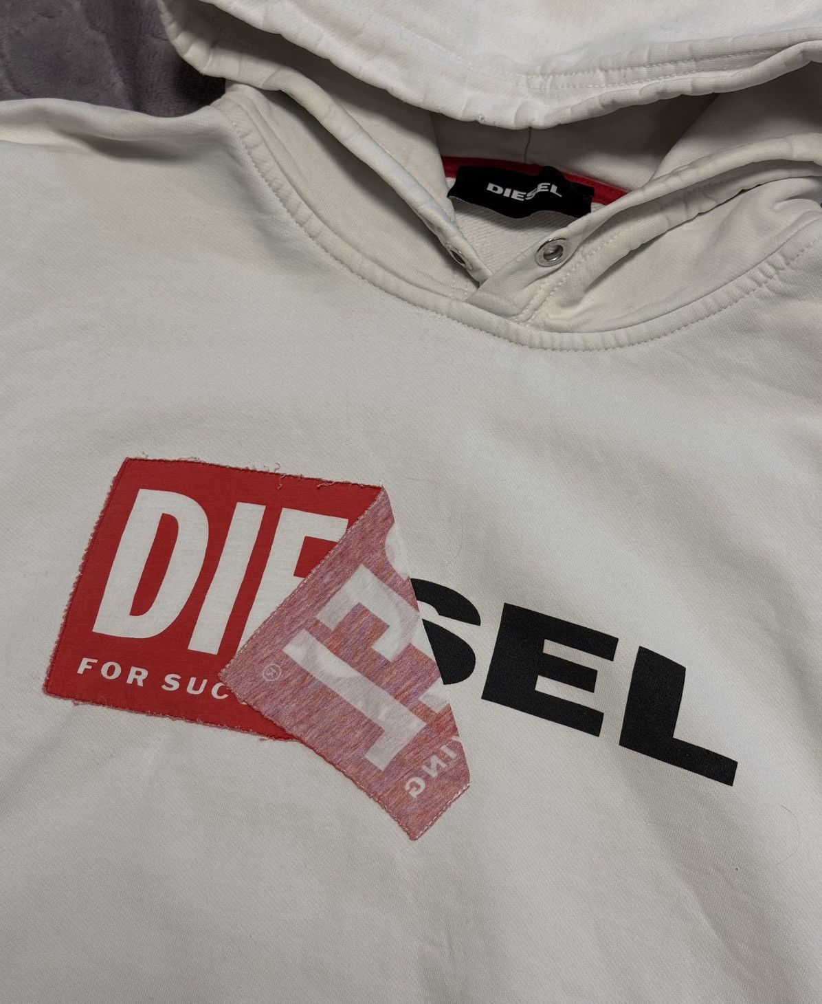Diesel × Vintage Vintage y2k Diesel Big Logo Hoodie Size US S / EU 44-46 / 1 - 5 Thumbnail