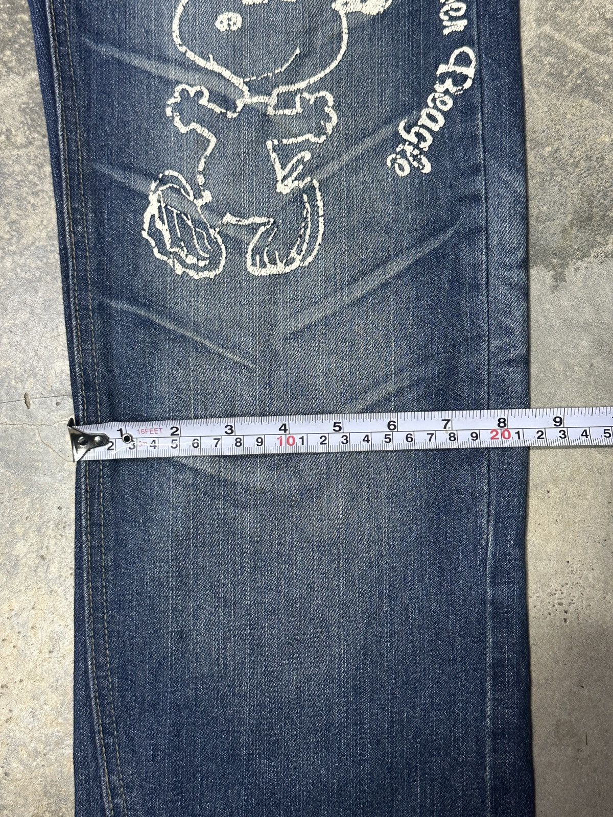 Cartoon Network × Peanuts Snoopy Peanuts Jean Leg Twisted Very Rare 🔥 Size US 30 / EU 46 - 12 Thumbnail