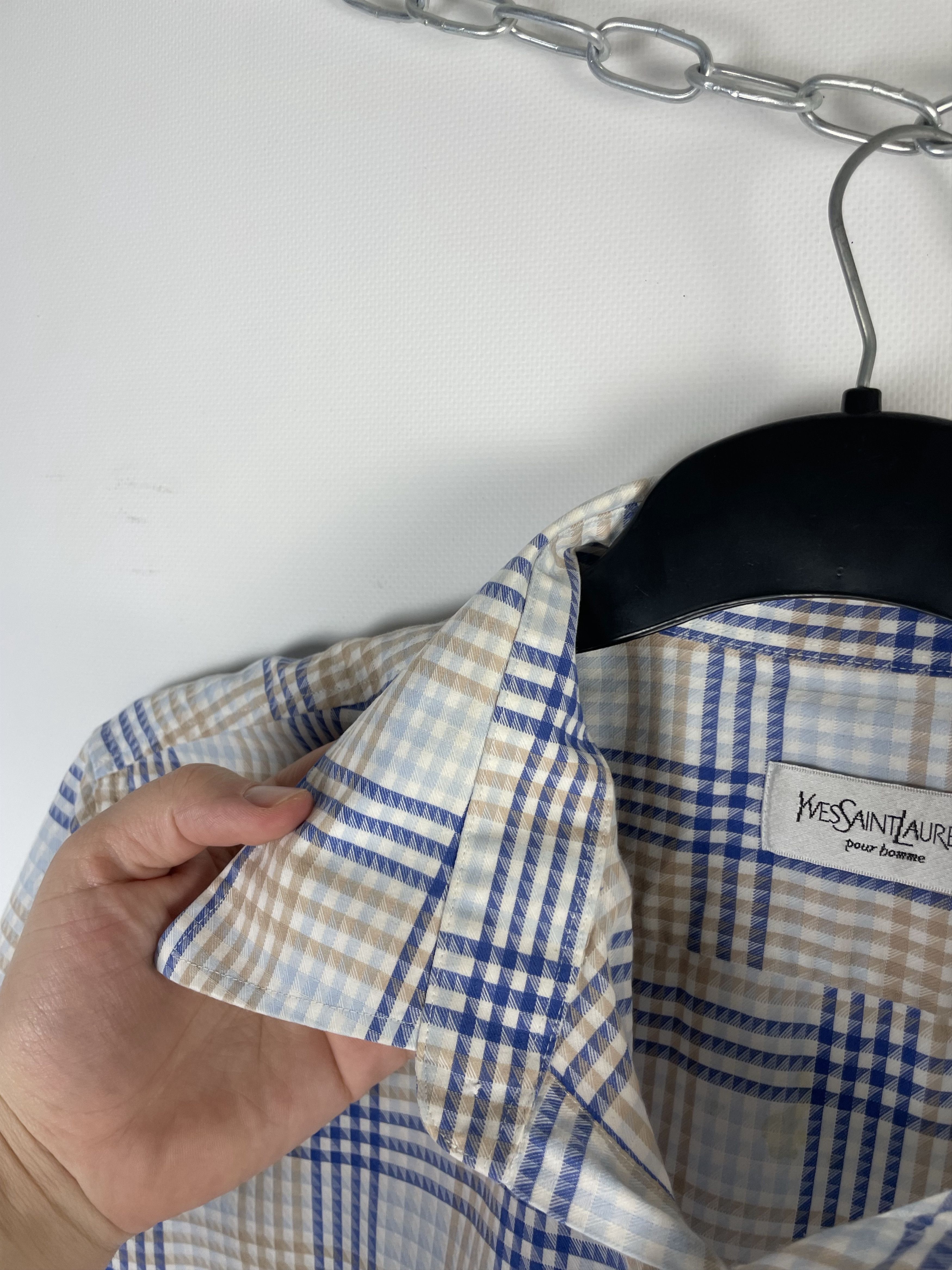Vintage × Yves Saint Laurent Vintage Yves Saint Laurent Ysl Pour Homme Shirt Size US XL / EU 56 / 4 - 8 Thumbnail