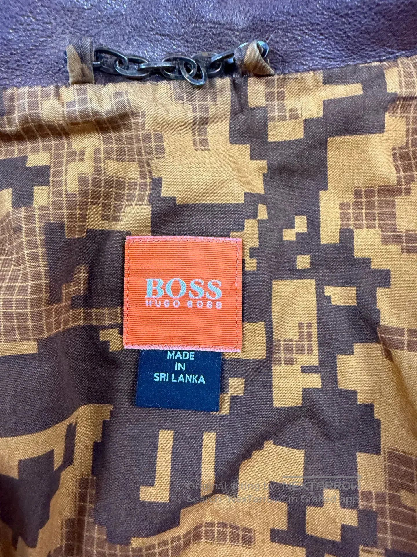 Hugo Boss BOSS Men's Leather Jacket M65 Style. Size US M / EU 48-50 / 2 - 4 Thumbnail