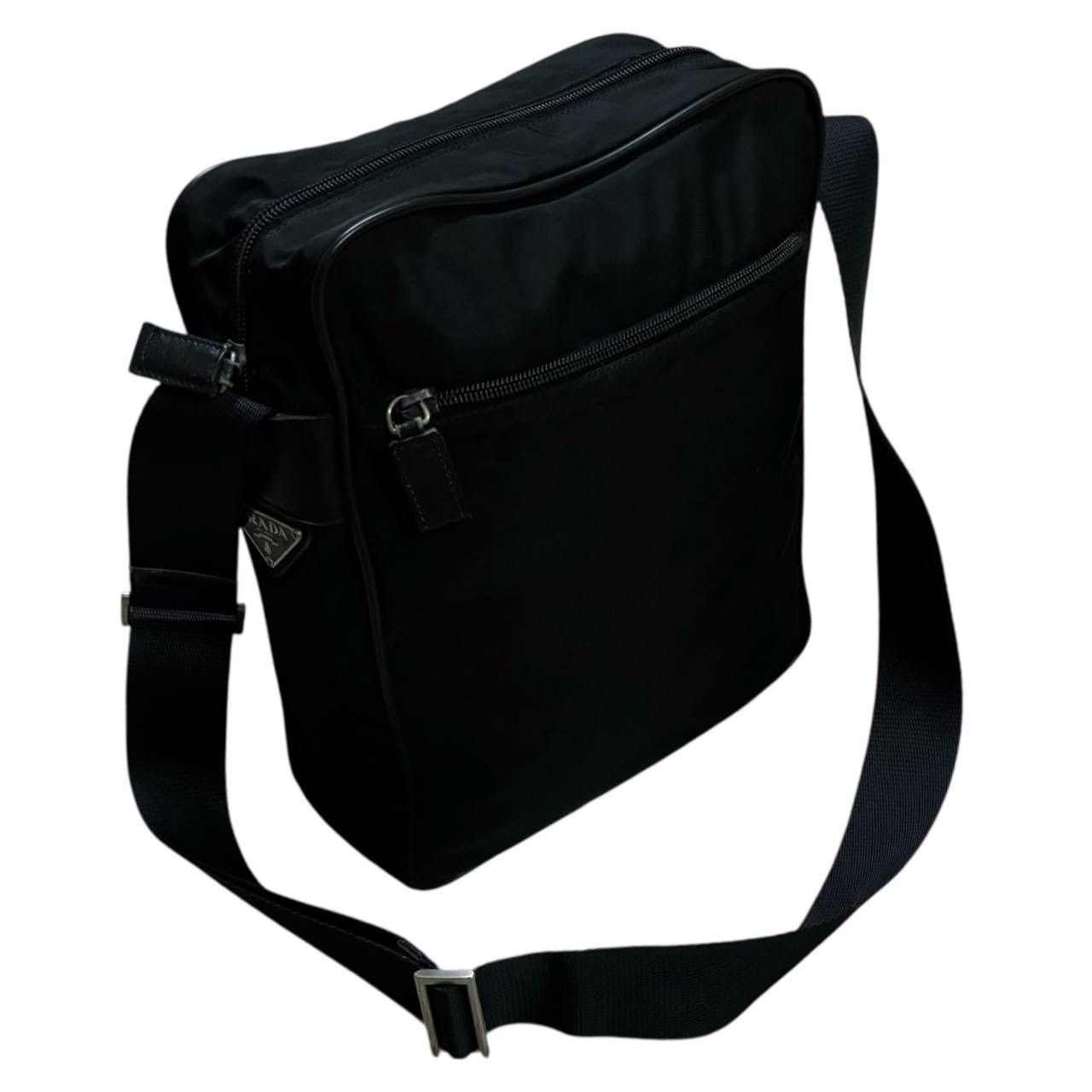 Prada Vintage Prada Vela Nylon Messenger Bag Black V161 Tessuto Size ONE SIZE - 3 Thumbnail