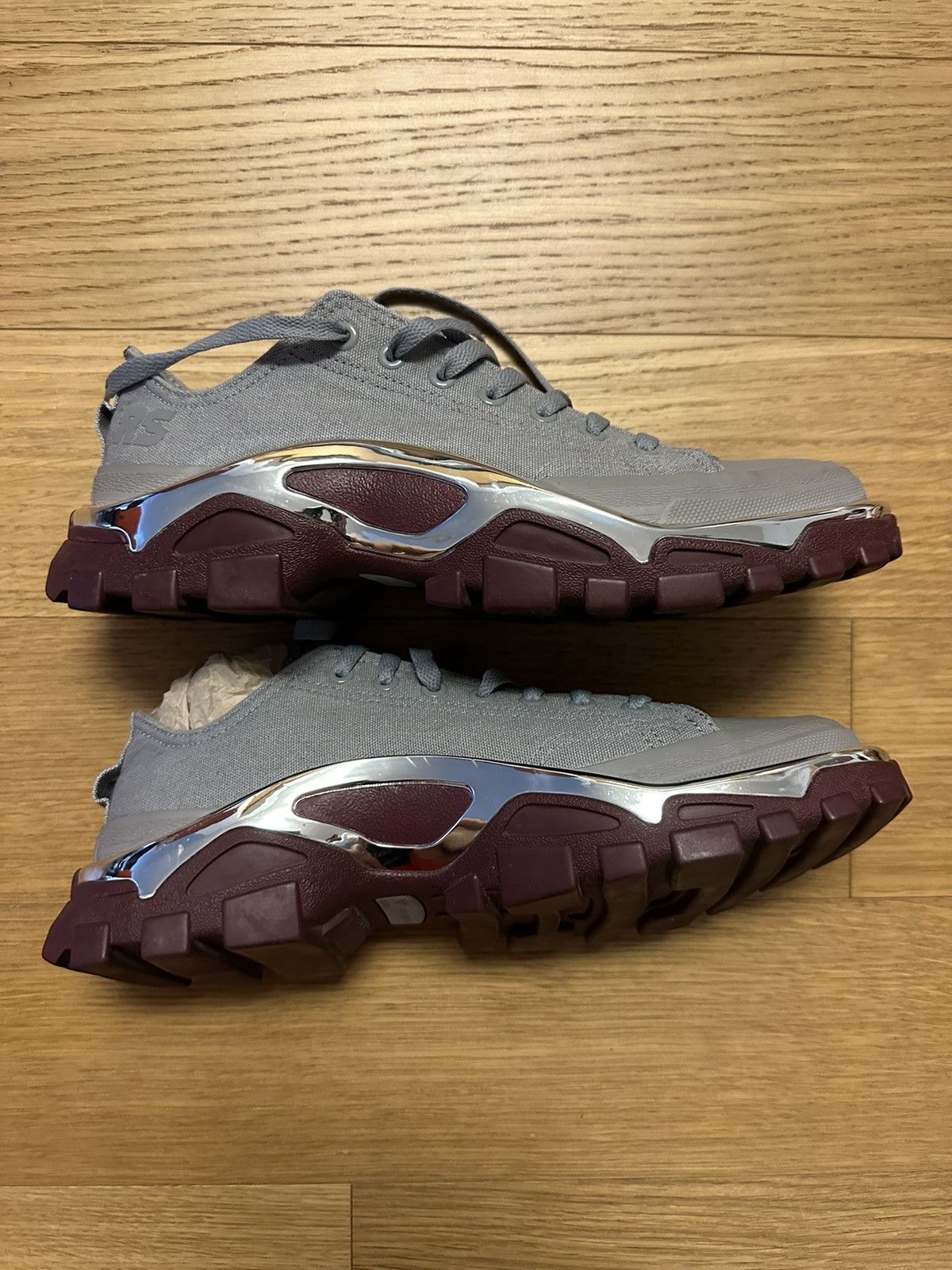 Adidas × Raf Simons Rare!!! Raf Simons x Detroit Runner 'Grey Maroon' sneakers Size US 9 / EU 42 - 4 Thumbnail