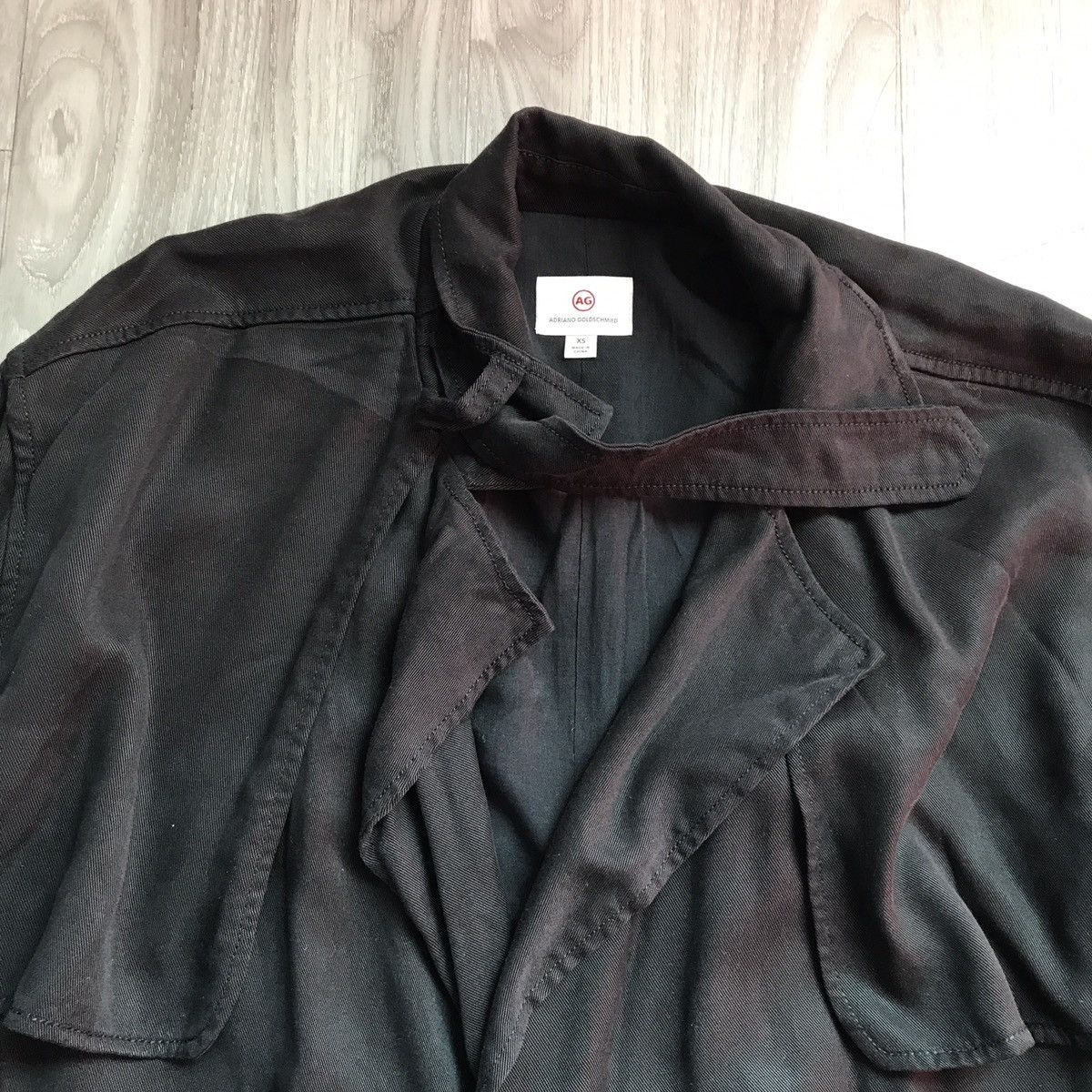 AG Adriano Goldschmied AG Adriano Goldschmeid Black Trench Coat Size XS / US 0-2 / IT 36-38 - 4 Thumbnail