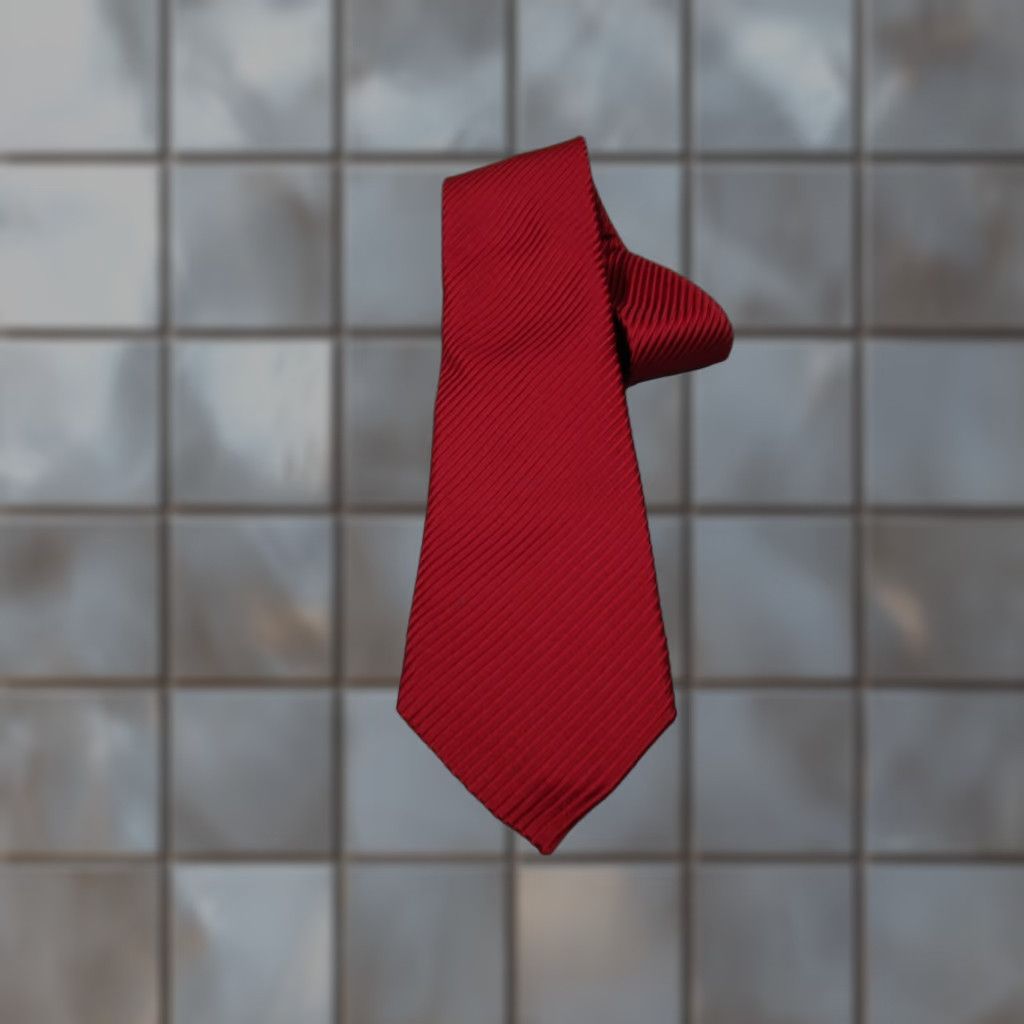 David Donahue VINTAGE David Donahue Men's Neck Tie Silk Geometric Classic Red Designer Workwear 57-60" Size ONE SIZE - 1 Thumbnail