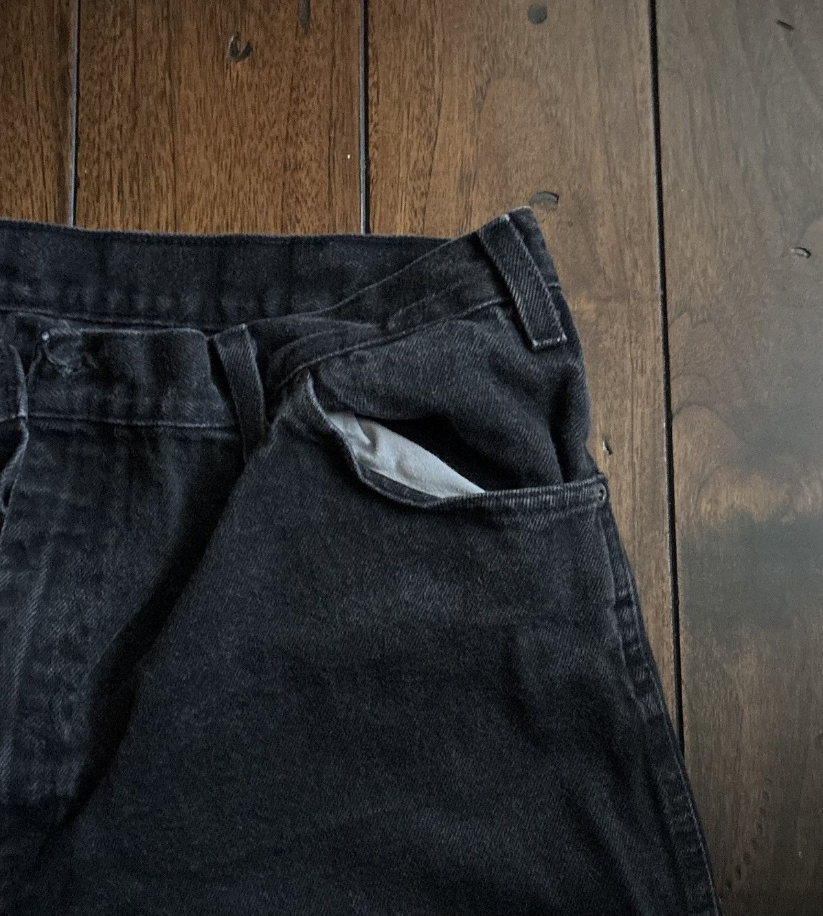 Dickies Dickies Men’s Work Pants 38x30 Black Relaxed Fit Denim Jeans Size US 38 / EU 54 - 4 Thumbnail