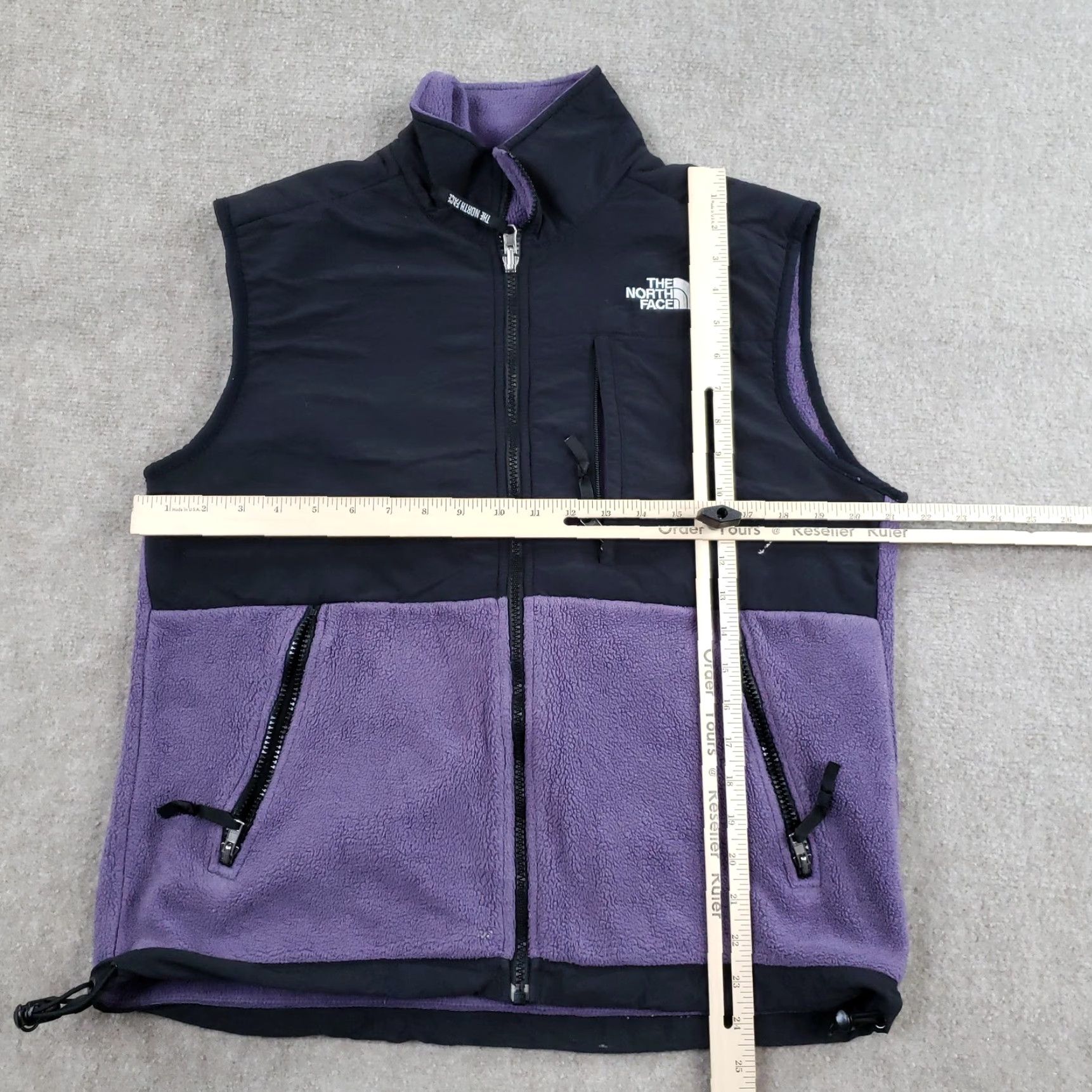 The North Face VINTAGE The North Face Vest Womens M Purple Black Denali Polartec Fleece Full Zip Z Size M / US 6-8 / IT 42-44 - 2 Thumbnail