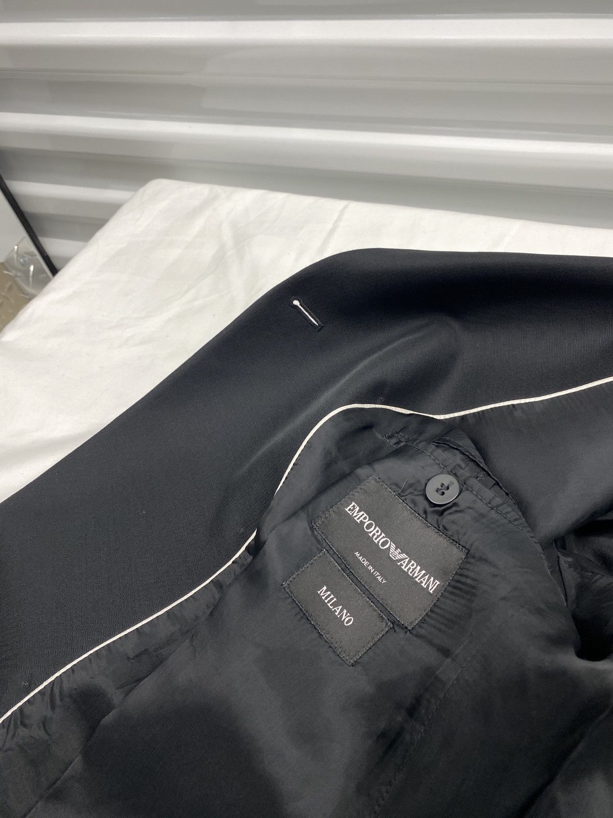 Emporio Armani Emporio Armani Virgin Wool Double-breasted Blazer Size 40R - 11 Thumbnail