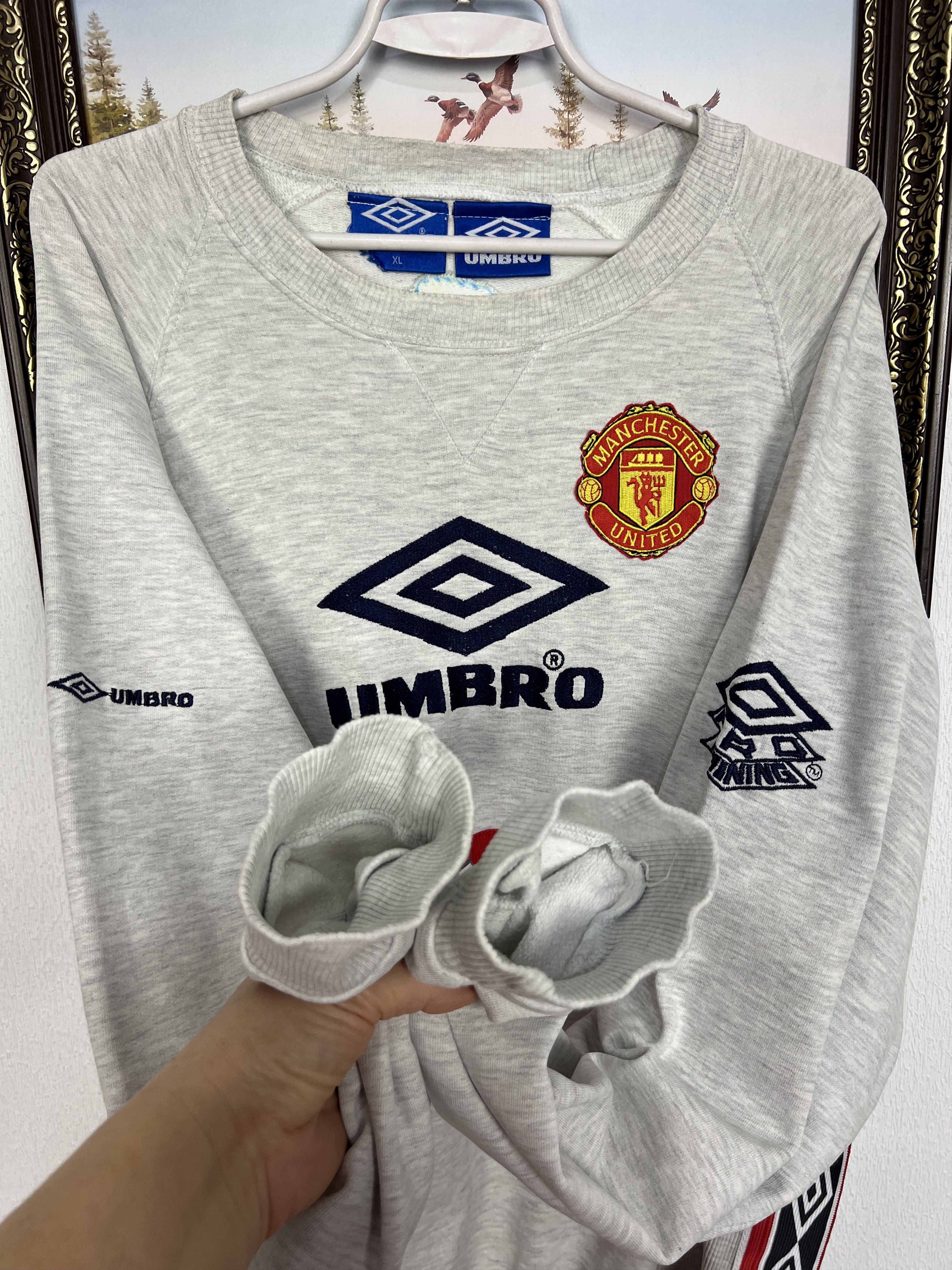 Umbro Manchester United Football Sweatshirt Track Top Crewneck Size US XL / EU 56 / 4 - 6 Thumbnail