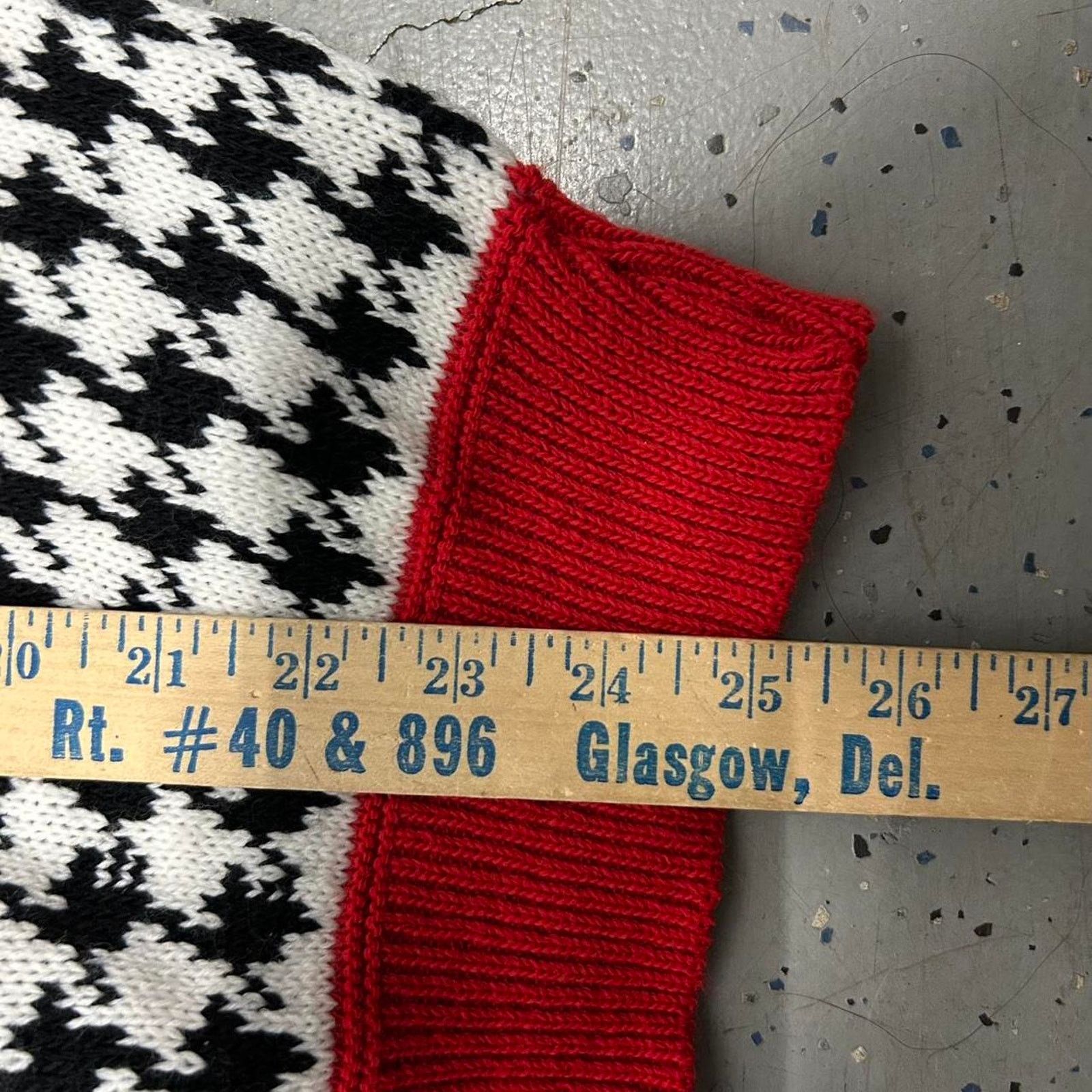 Other VTG Red and white houndstooth knit sweater Size S / US 4 / IT 40 - 5 Thumbnail