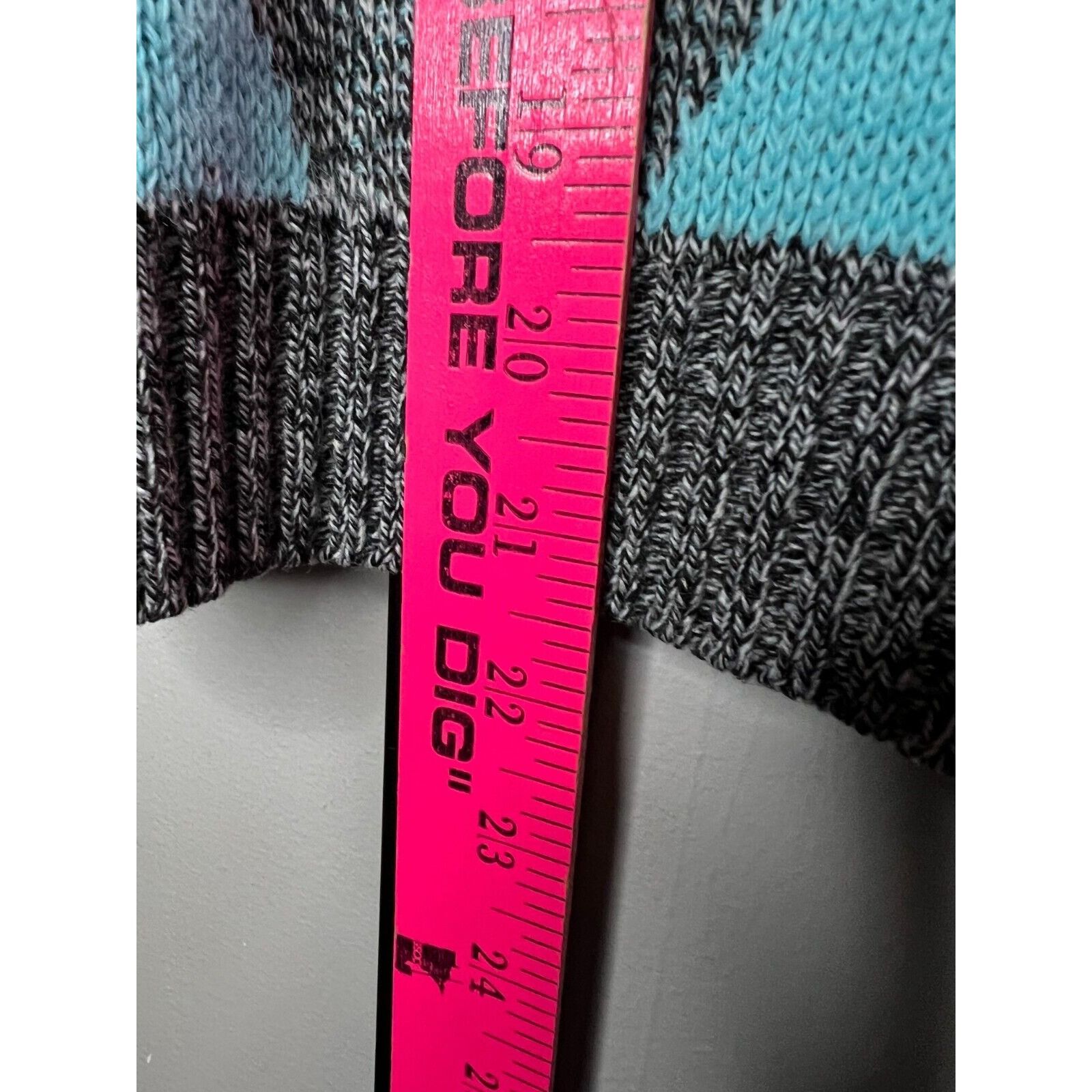 Vintage Vintage 80s Women Size S/M Blue gray diamond Grandma Sweater Size M / US 6-8 / IT 42-44 - 6 Thumbnail