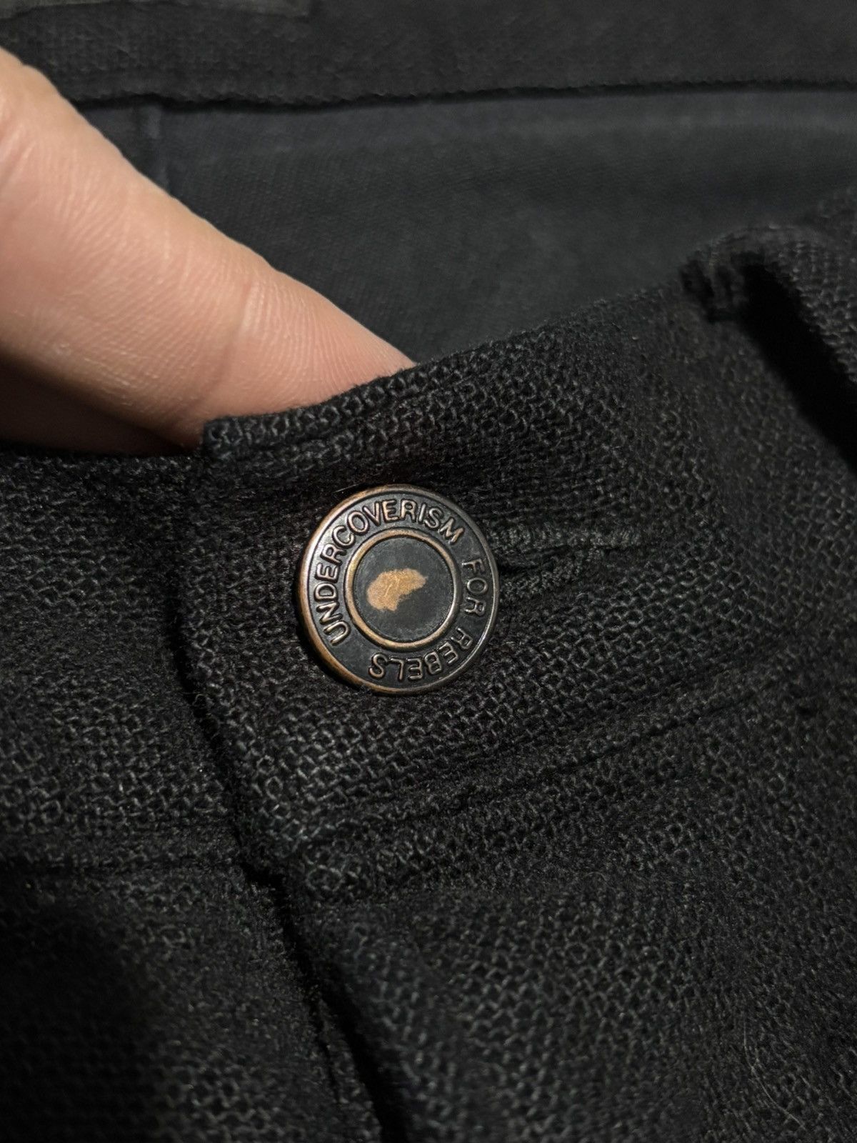 Undercover Undercover Scab Crust Jeans Black Patchwork Denim arts craft Size US 31 - 8 Thumbnail