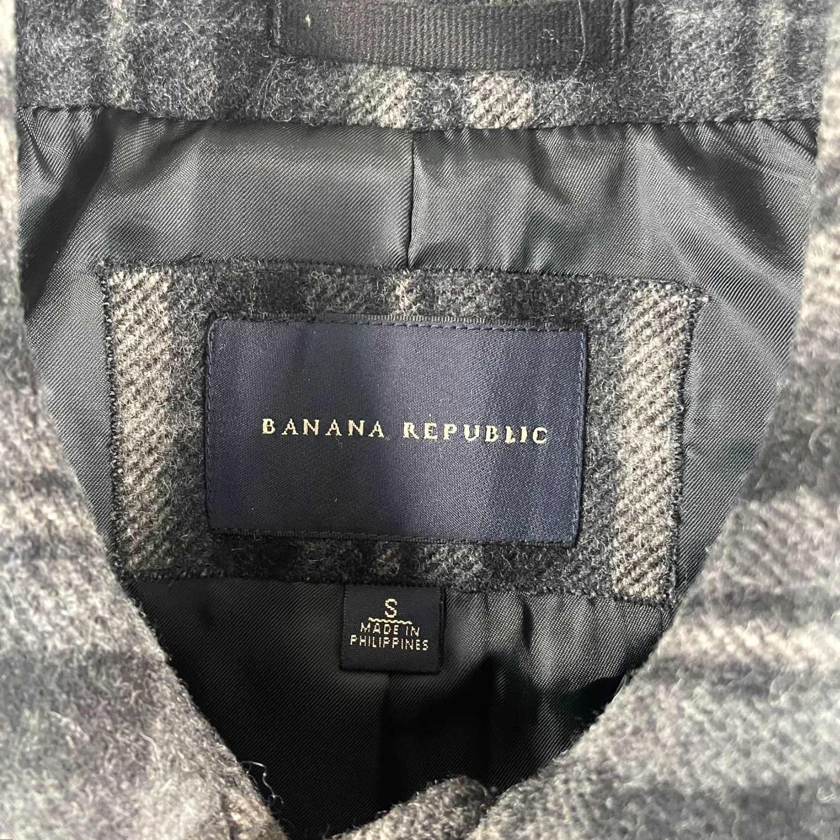 Banana Republic VINTAGE Banana Republic Chore Barn Coat Jacket Mens Small Black Grey Plaid Wool Blend NEW Size US S / EU 44-46 / 1 - 2 Thumbnail
