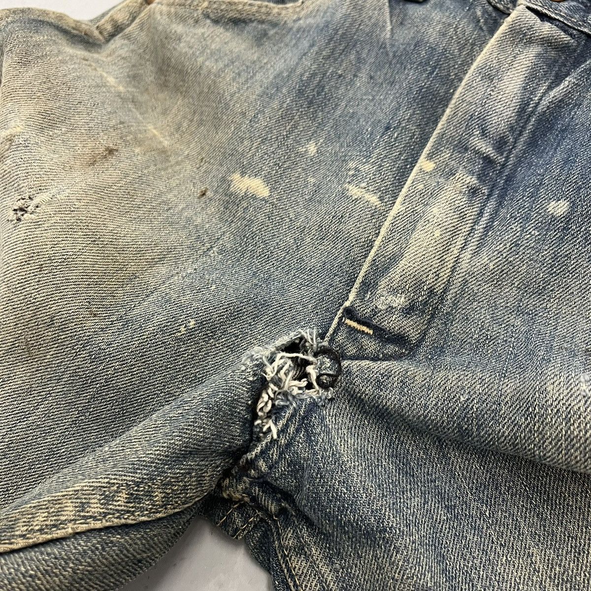 Other Vintage 50s Blue Bell? Repaired Workwear Jeans 25x27 Size 25" / US 0 / IT 36 - 3 Thumbnail