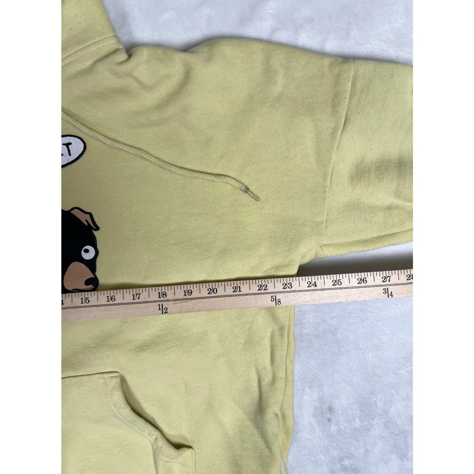 Vintage Monet Skateboard Hoodie Mens Large Yellow Dog Graphic Pullover Fleece Sweatshirt Size US L / EU 52-54 / 3 - 4 Thumbnail