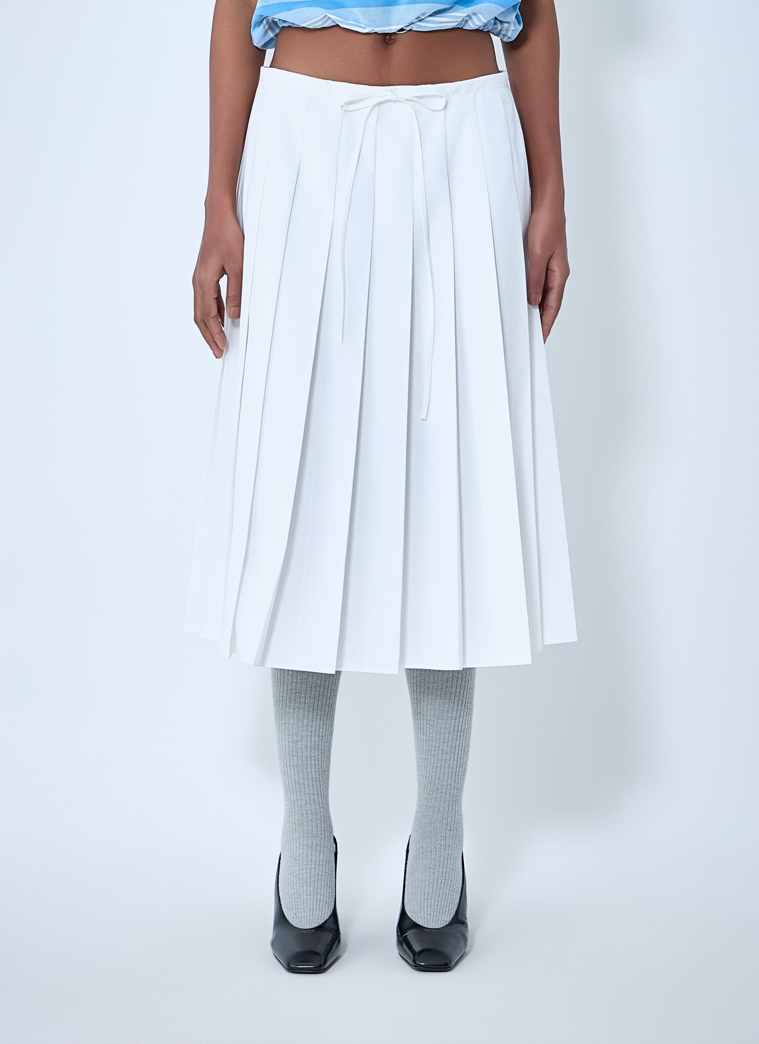 Prada Pleated Midi Skirt Size 28" / US 6 / IT 42 - 1 Thumbnail