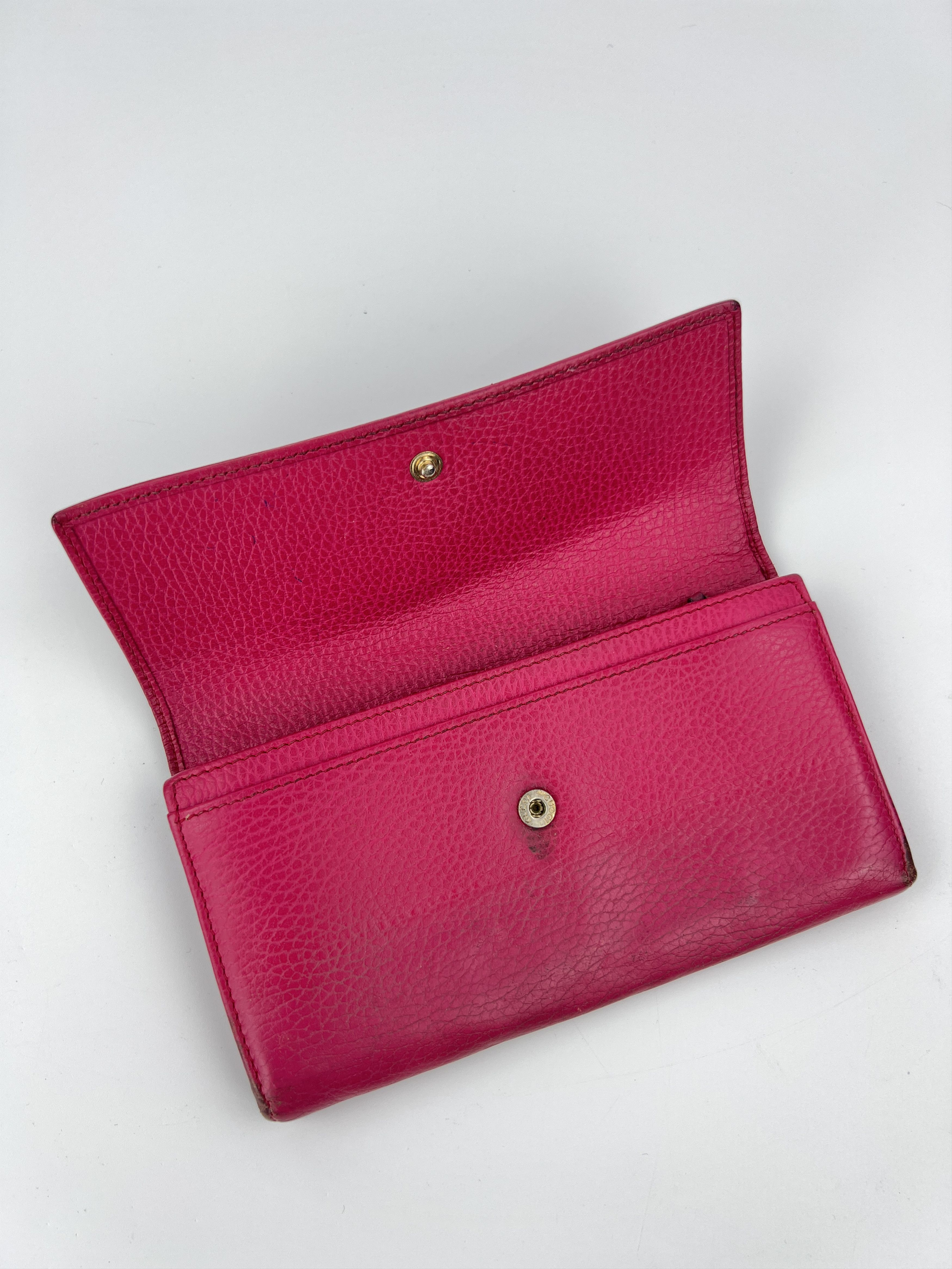 Gucci Gucci Dollar Calfskin Pink Leather Wallet Size ONE SIZE - 4 Thumbnail