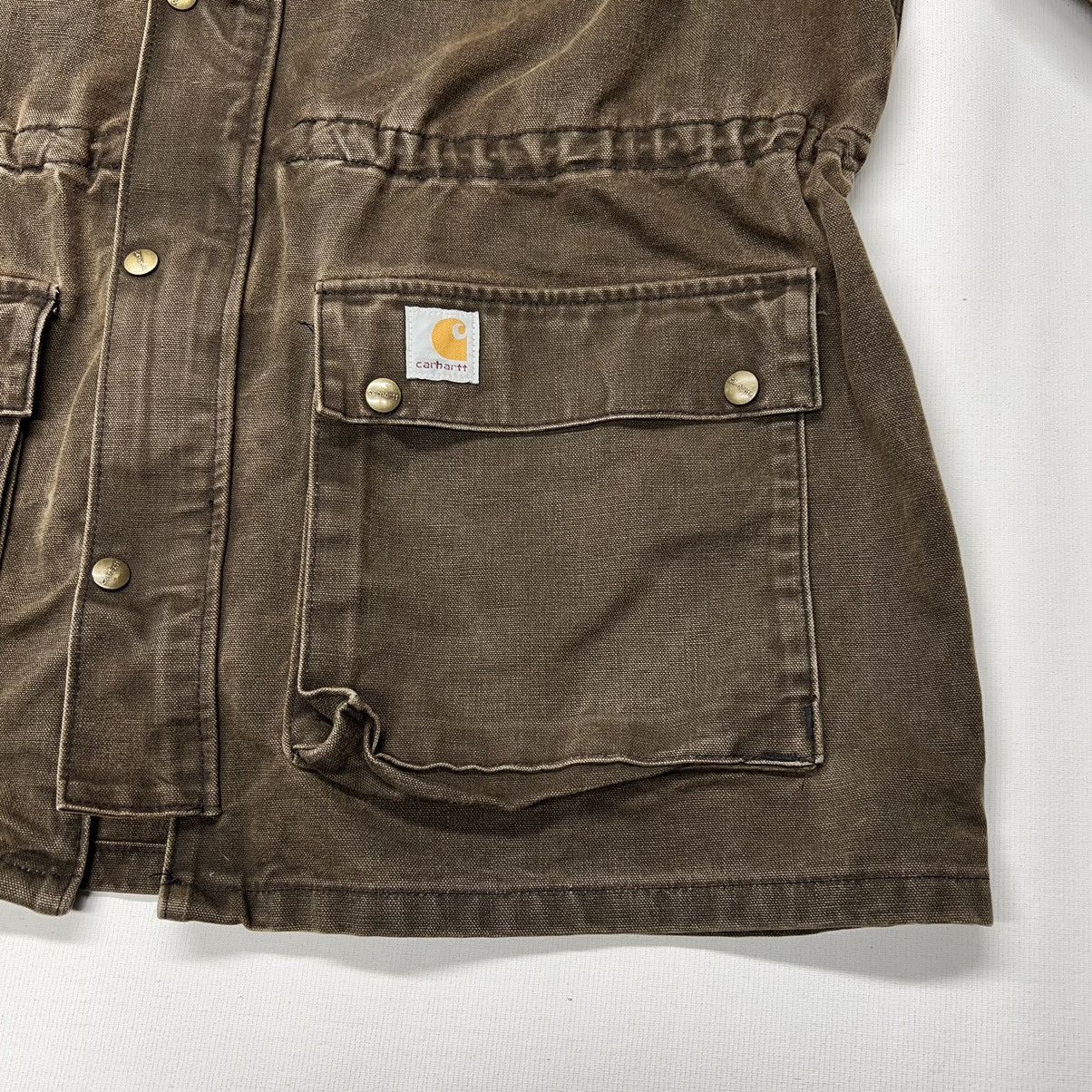 Carhartt × Vintage Carhartt Jacket Brown Duster Chore Barn Coat Canvas Full Zip Size US L / EU 52-54 / 3 - 3 Thumbnail